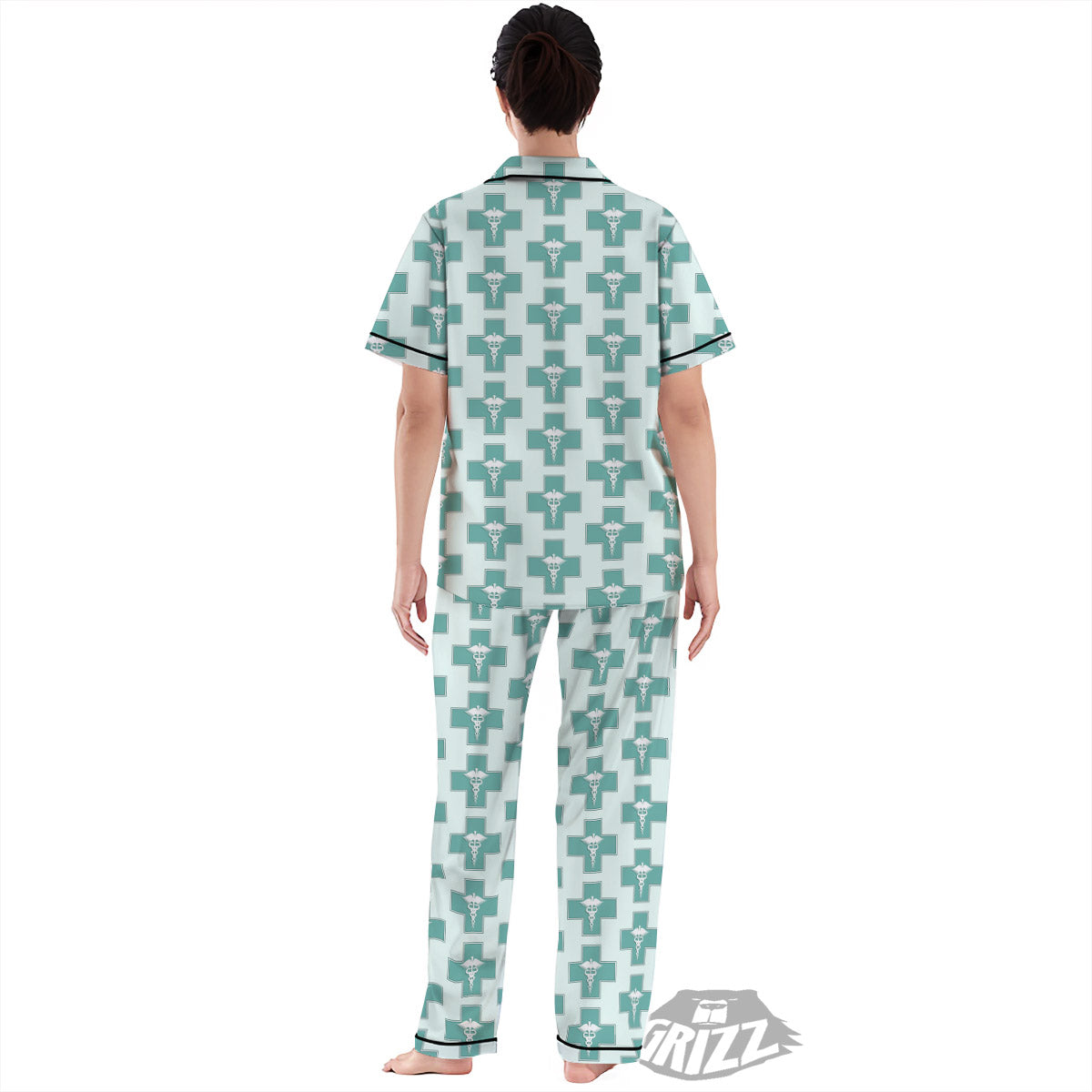 Caduceus Print Pattern Women's Pajamas Set-grizzshop