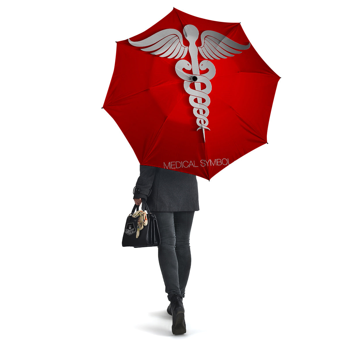 Caduceus Symbol Of Medicine Print Umbrella-grizzshop