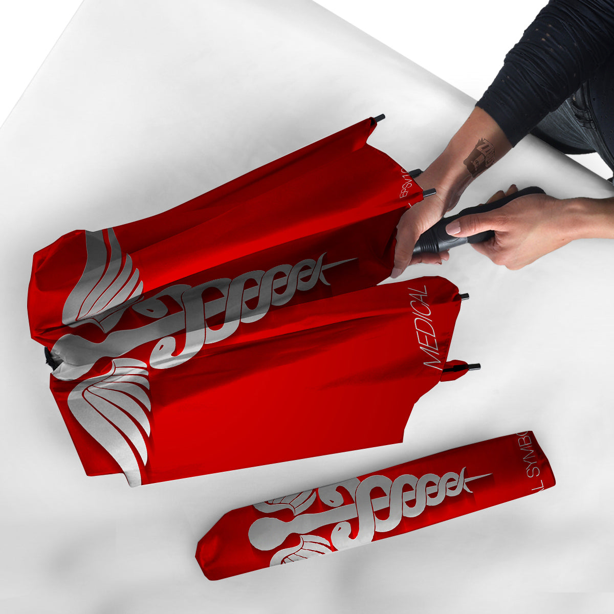 Caduceus Symbol Of Medicine Print Umbrella-grizzshop