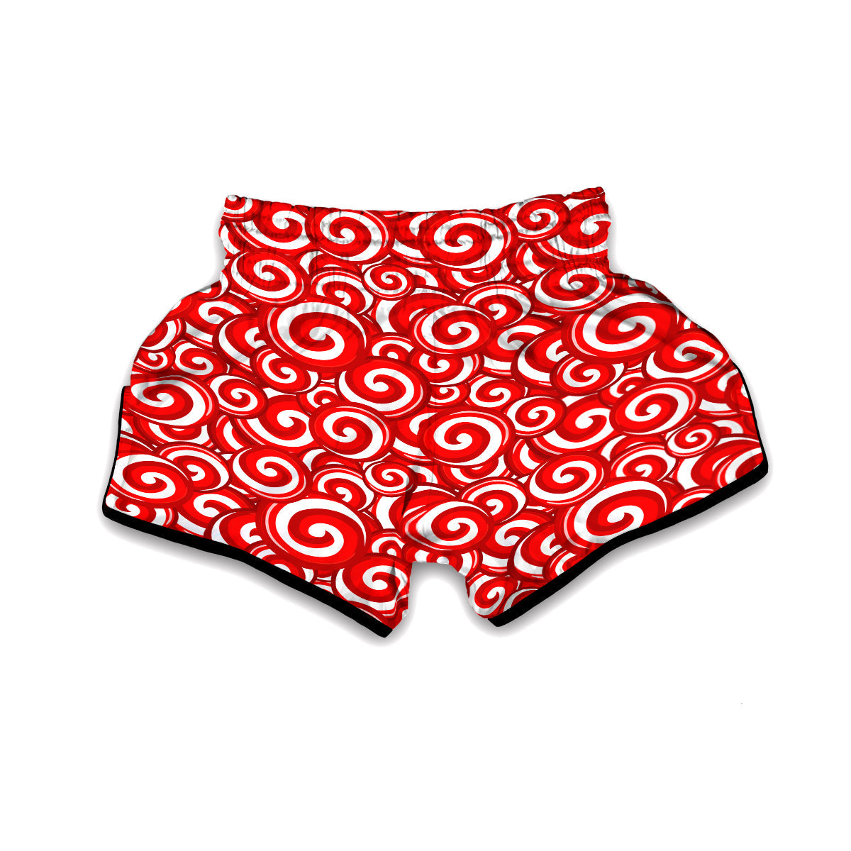 Cady Cane Pattern Print Muay Thai Boxing Shorts-grizzshop