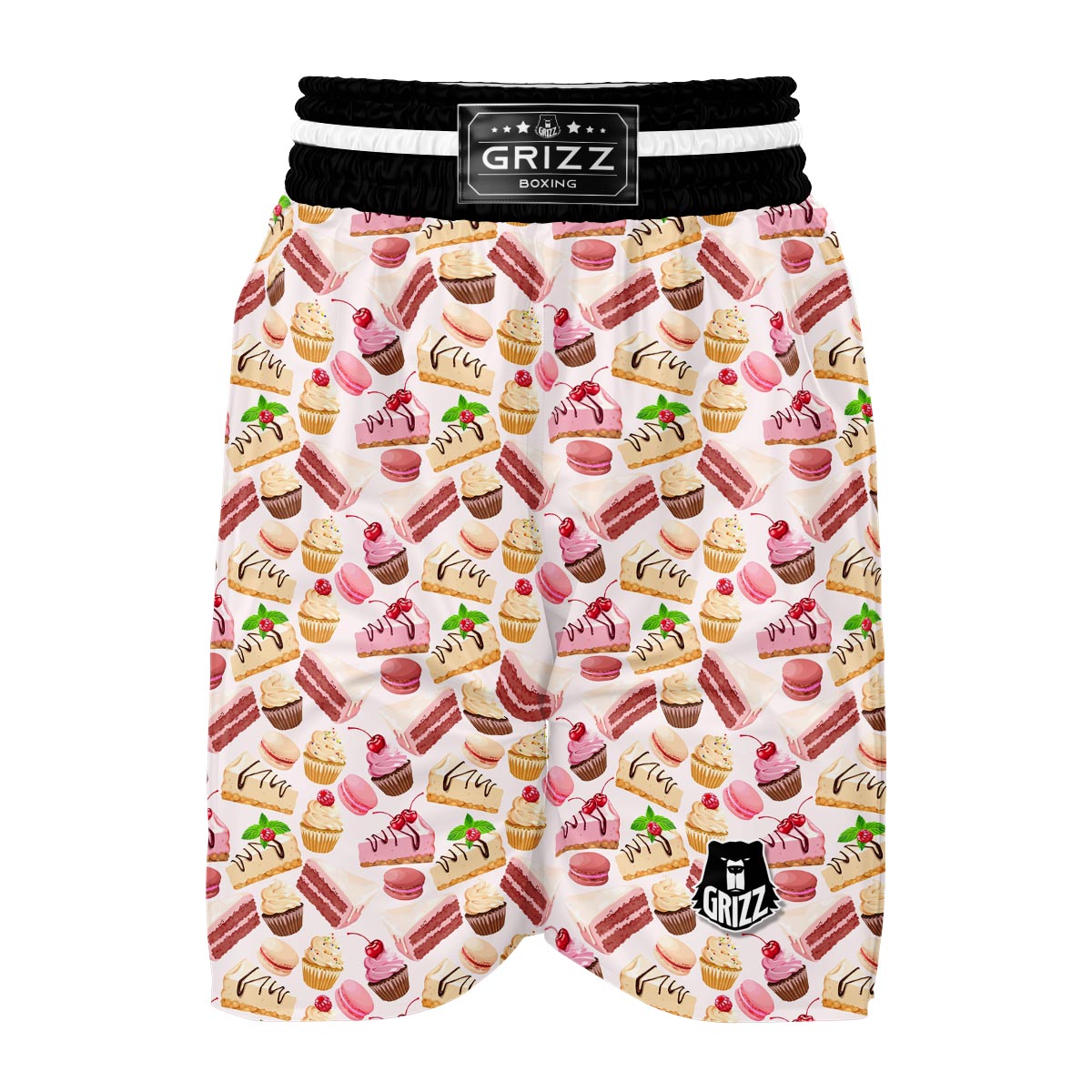 Cake Dessert Pattern Print Boxing Shorts-grizzshop