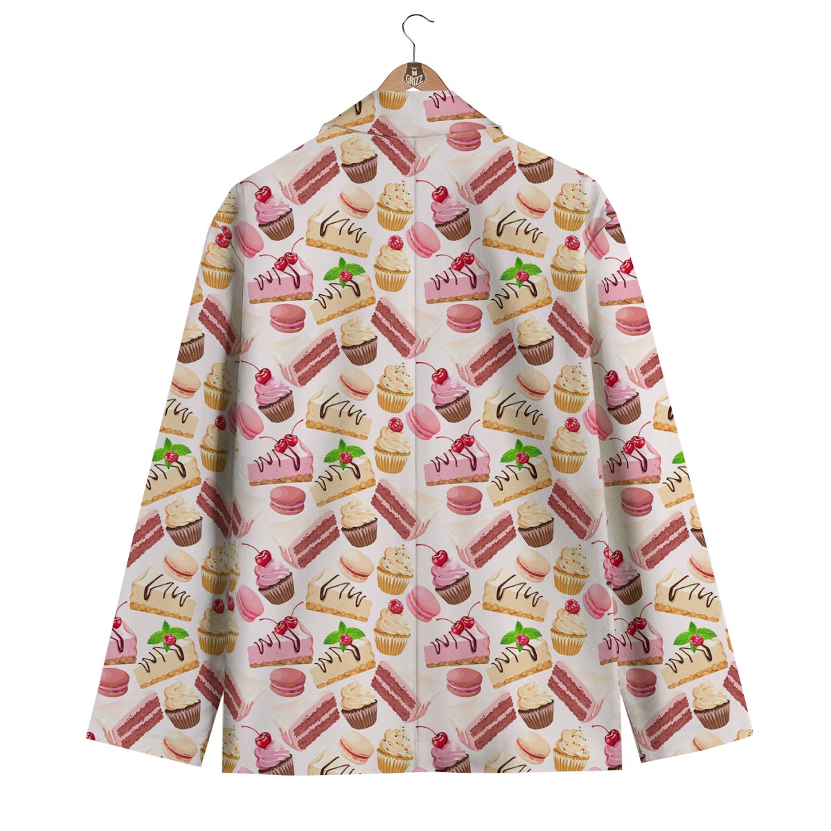 Cake Dessert Pattern Print Men's Blazer-grizzshop