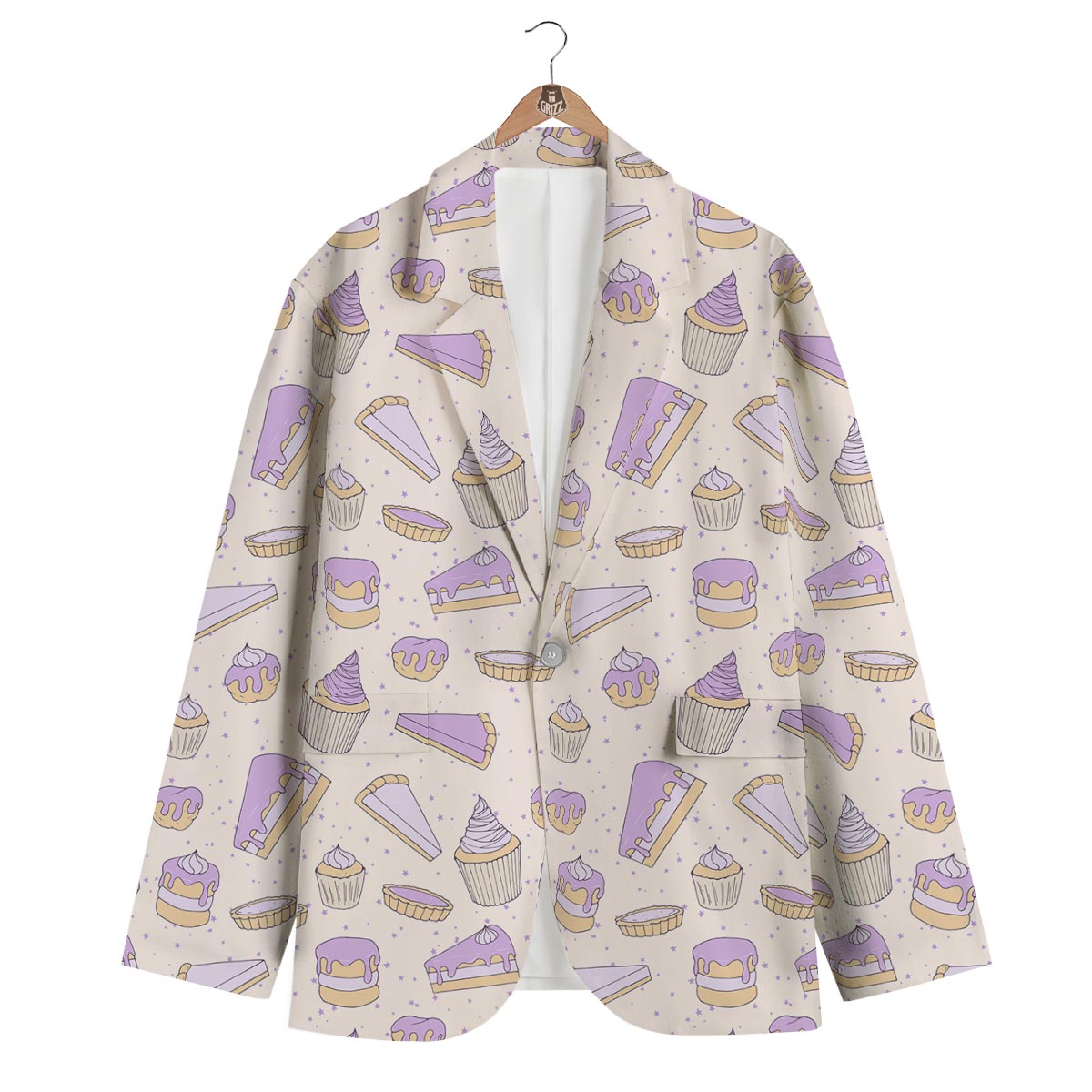 Cake Sweet Pattern Print Men's Blazer-grizzshop