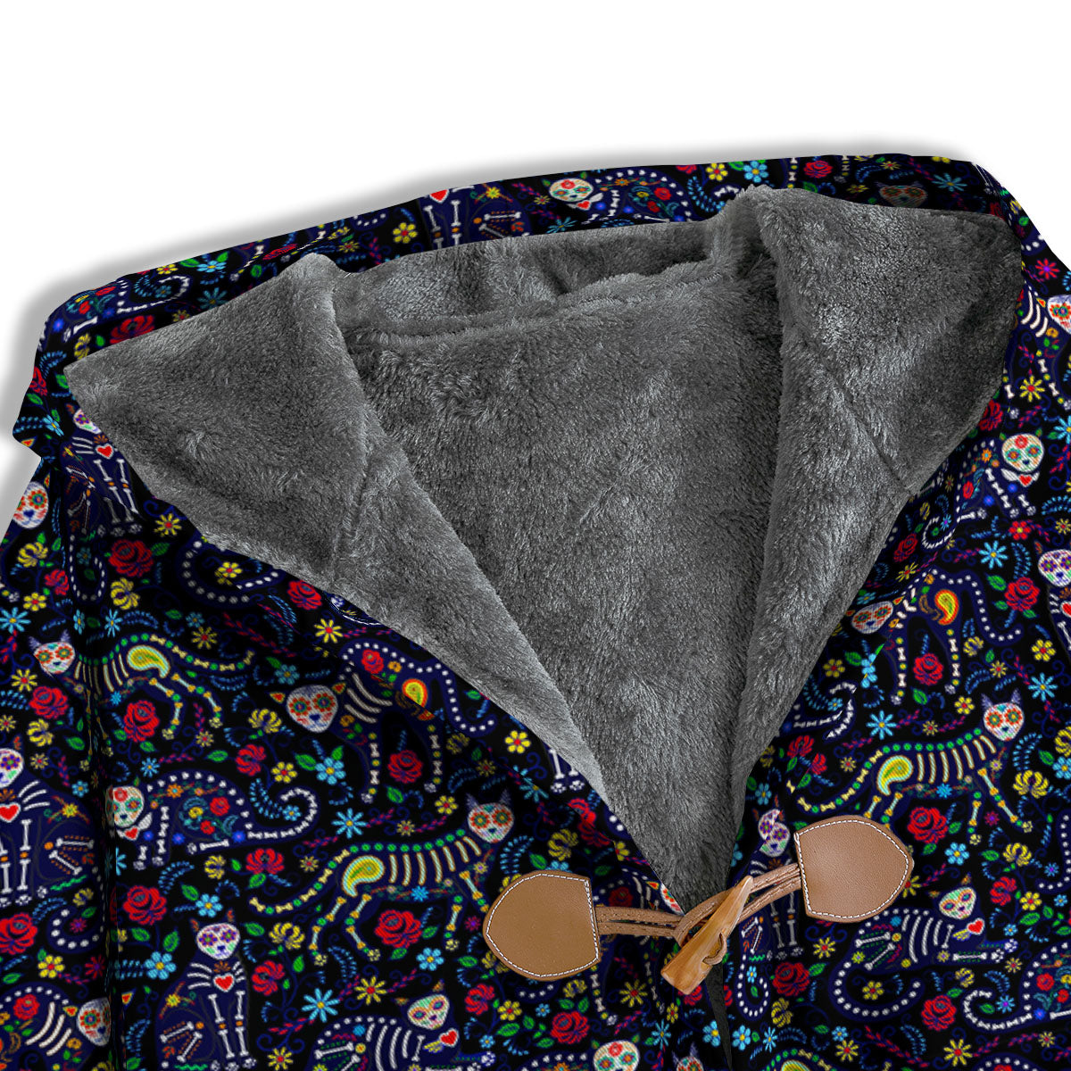 Calavera Cat Day Of The Dead Print Pattern Men's Windbreaker Jacket-grizzshop