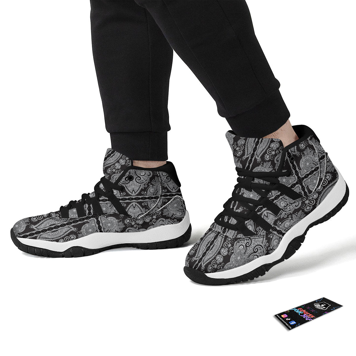 Calavera Cat Skeleton Print Pattern Black Bball Shoes-grizzshop