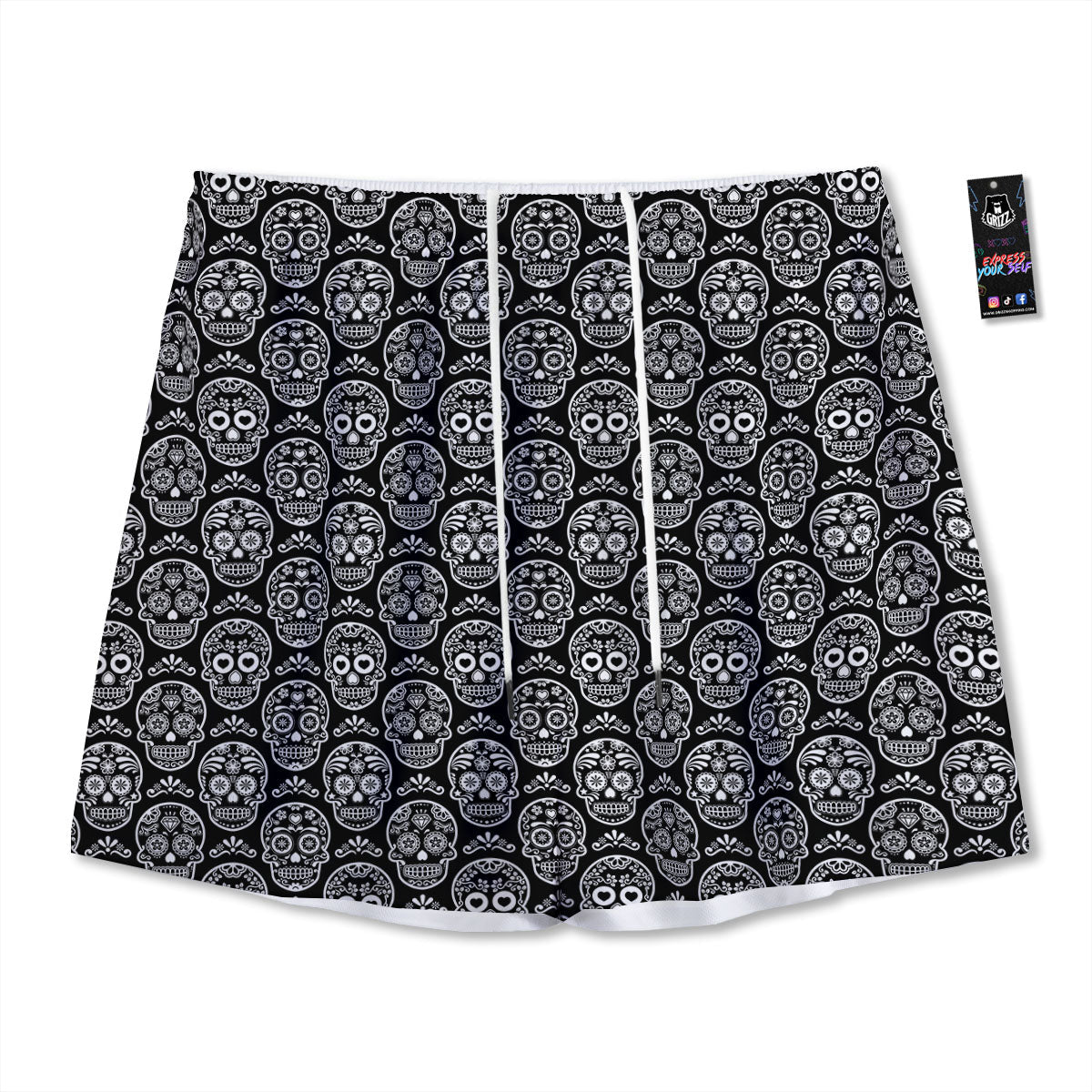Cute Sushi Rolls Print Pattern Mesh Shorts