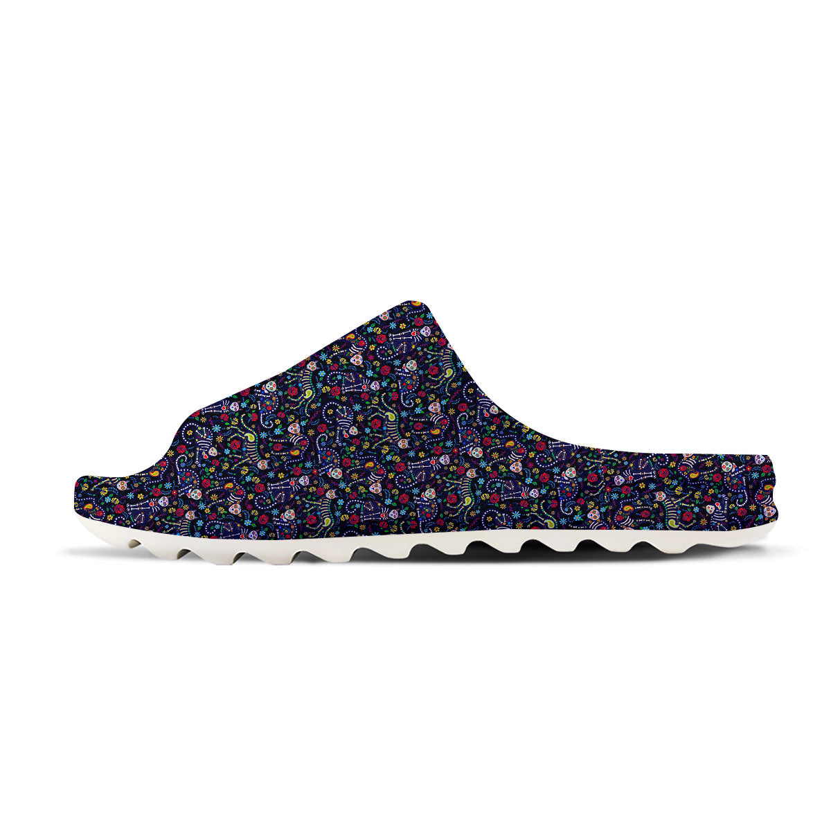 Calavera Cat Day Of The Dead Print Pattern Sandals-grizzshop