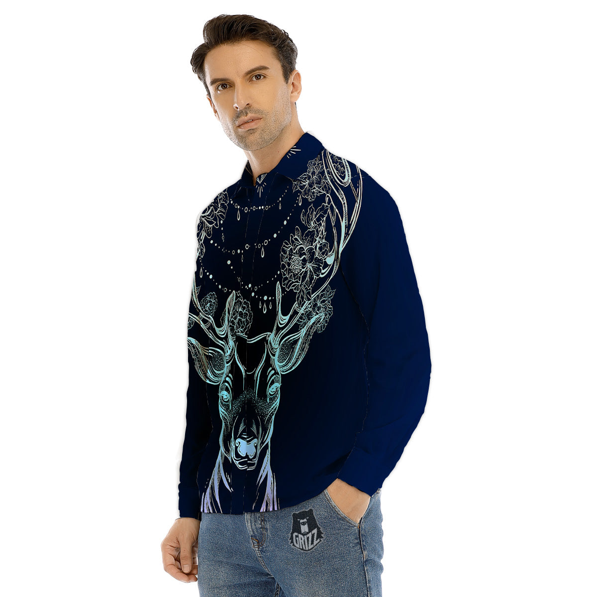 Calendar Aztec Maya Exotic Print Pattern Men's Dress Shirts-grizzshop