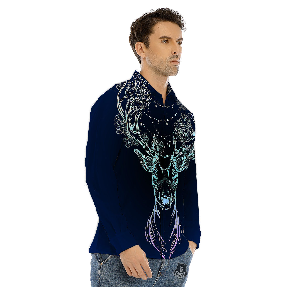 Calendar Aztec Maya Exotic Print Pattern Men's Dress Shirts-grizzshop
