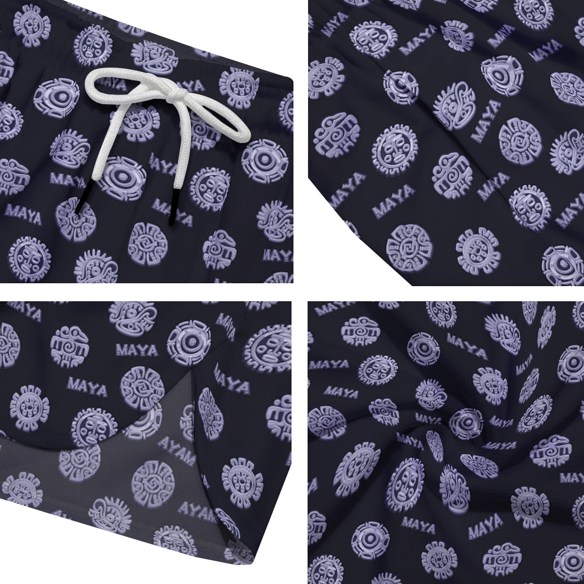 Calendar Aztec Maya Exotic Print Pattern Men's Running Shorts-grizzshop