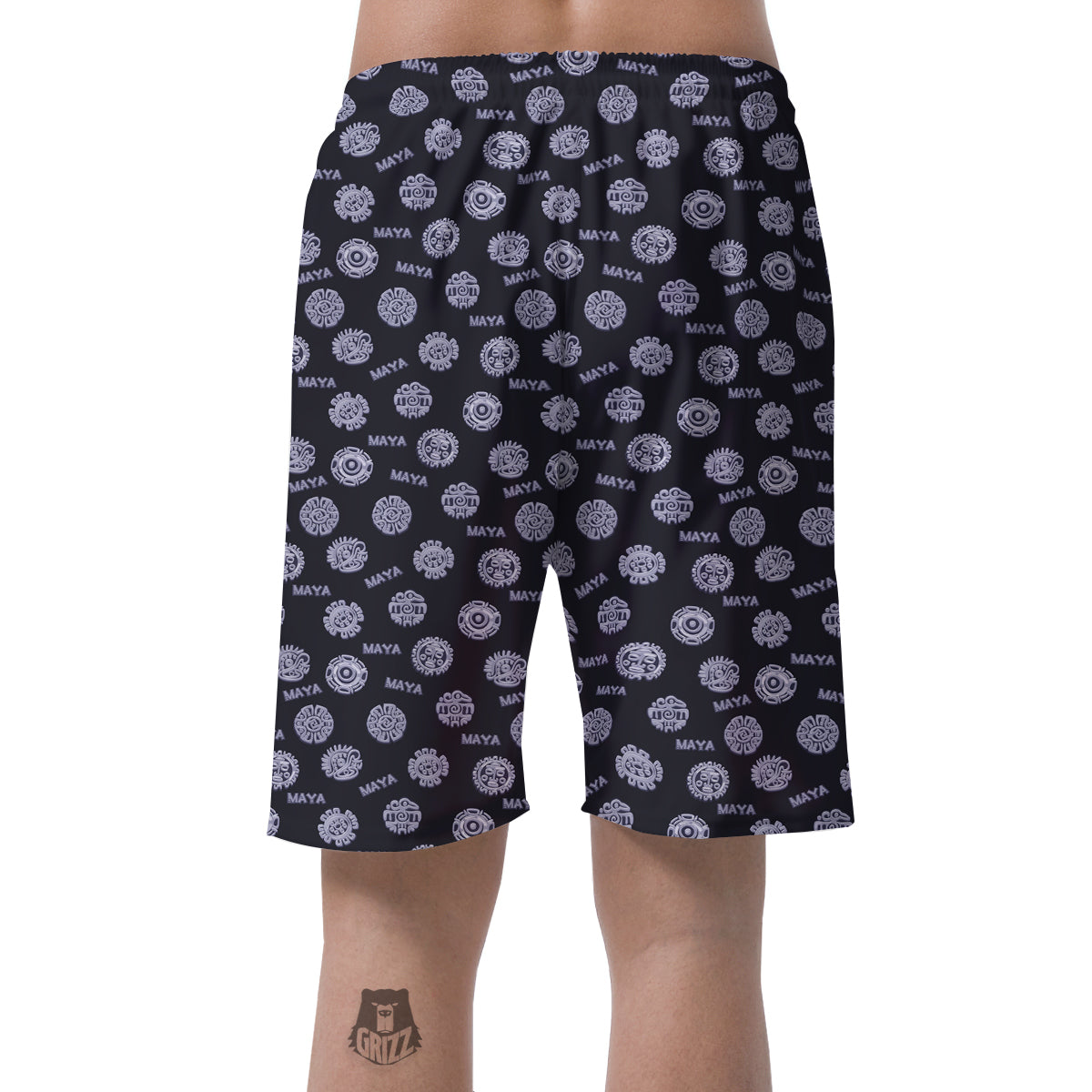 Calendar Aztec Maya Exotic Print Pattern Men's Shorts-grizzshop