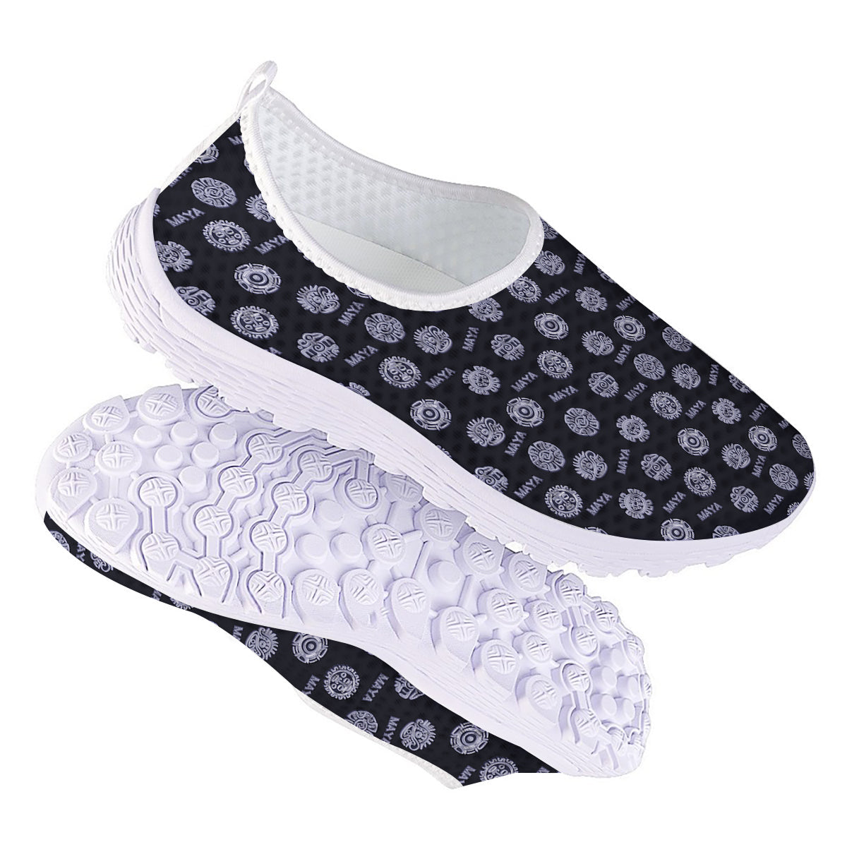 Calendar Aztec Maya Exotic Print Pattern Nurse Shoes-grizzshop