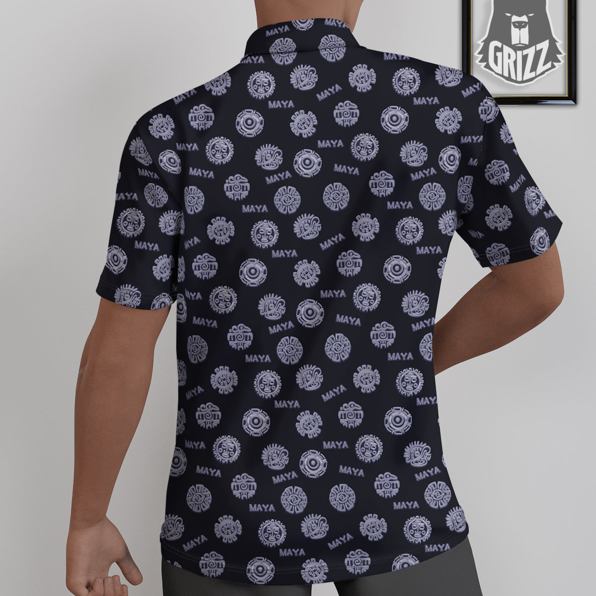 Calendar Aztec Maya Exotic Print Pattern Untucked Shirts-grizzshop