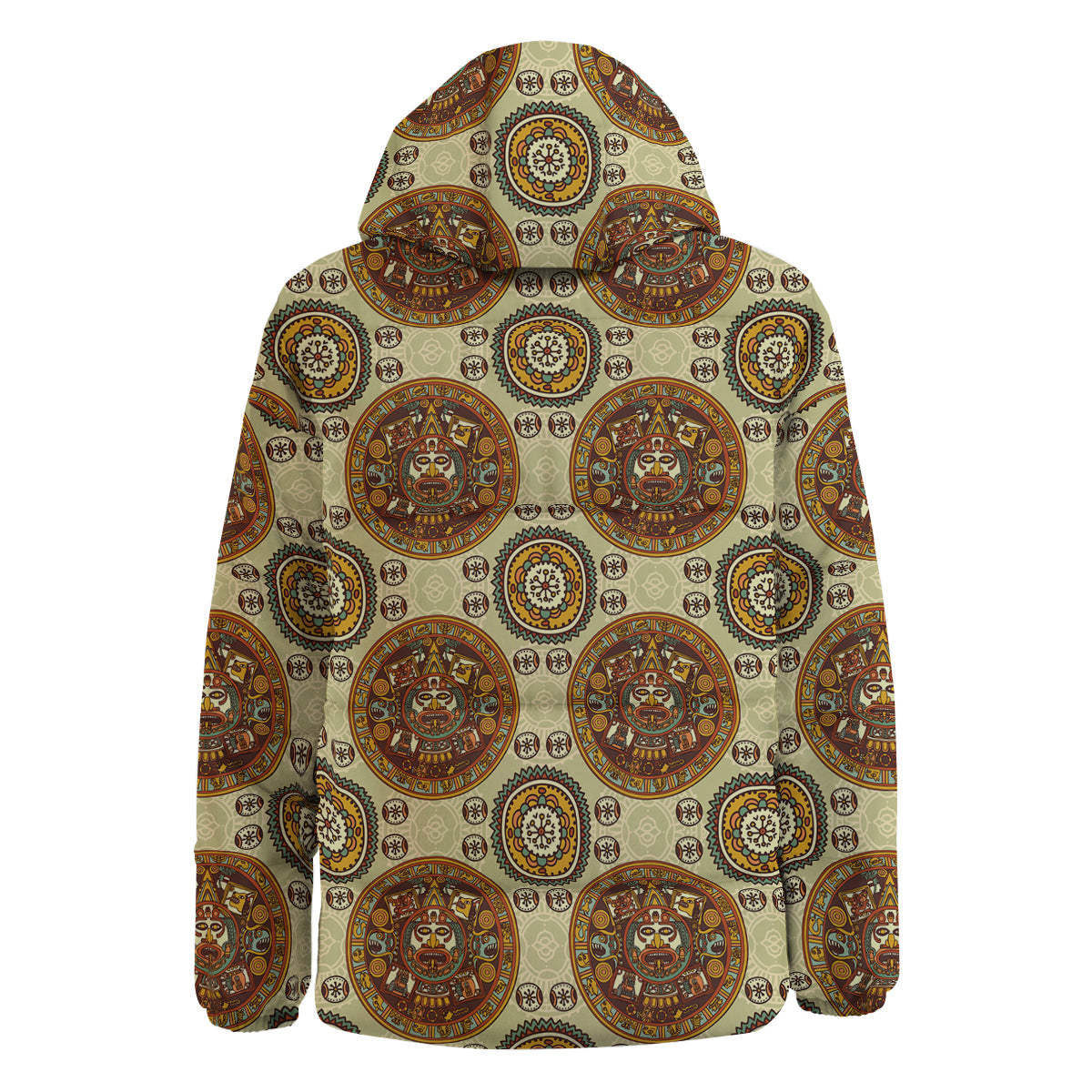 Calendar Aztec Vintage Print Pattern Down Jacket-grizzshop
