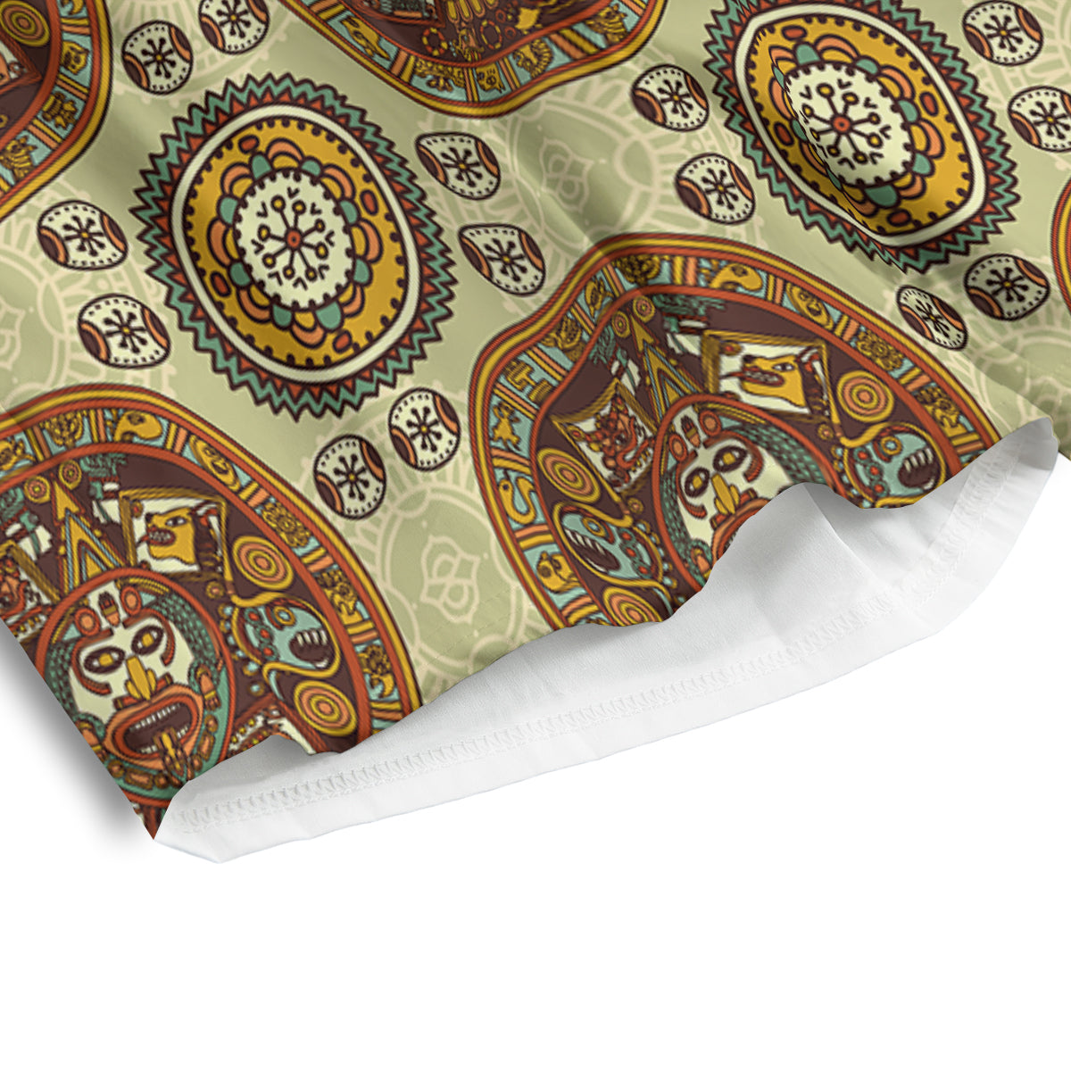 Calendar Aztec Vintage Print Pattern Men's Athletic Shorts