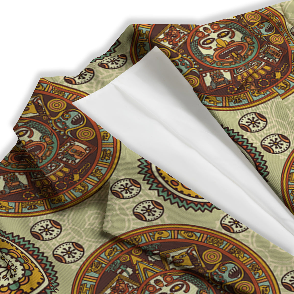 Calendar Aztec Vintage Print Pattern Women's Blazer-grizzshop