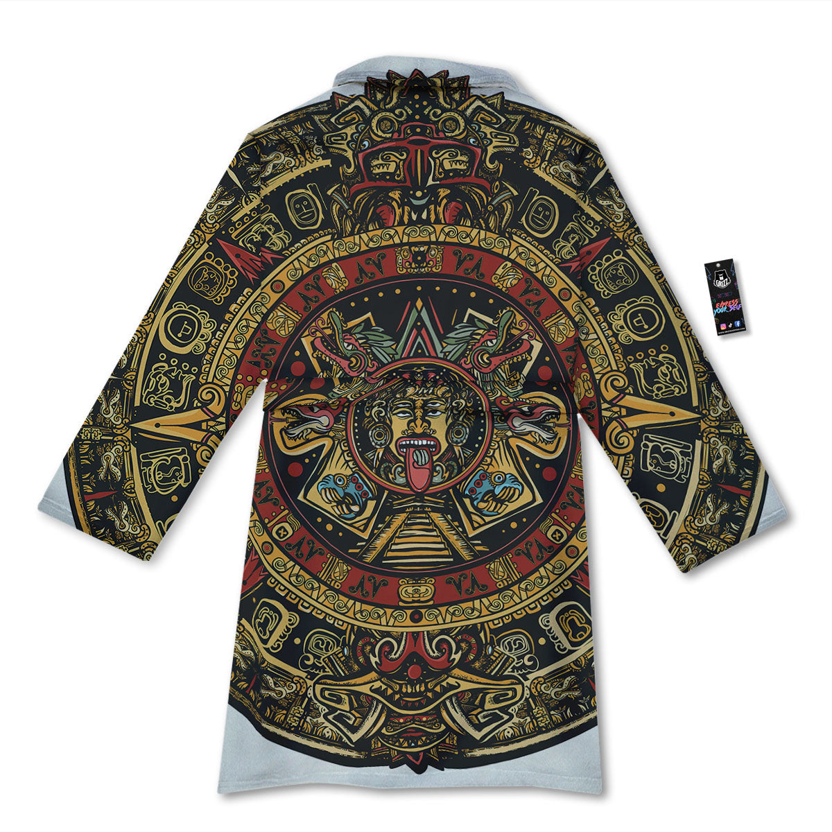 Calendar Mayan Print Bathrobe-grizzshop