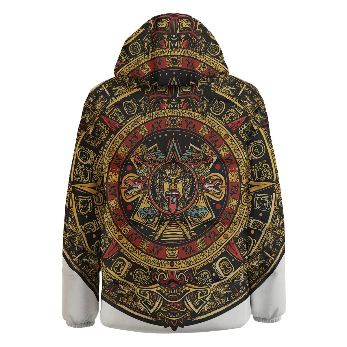 Calendar Mayan Print Down Jacket-grizzshop