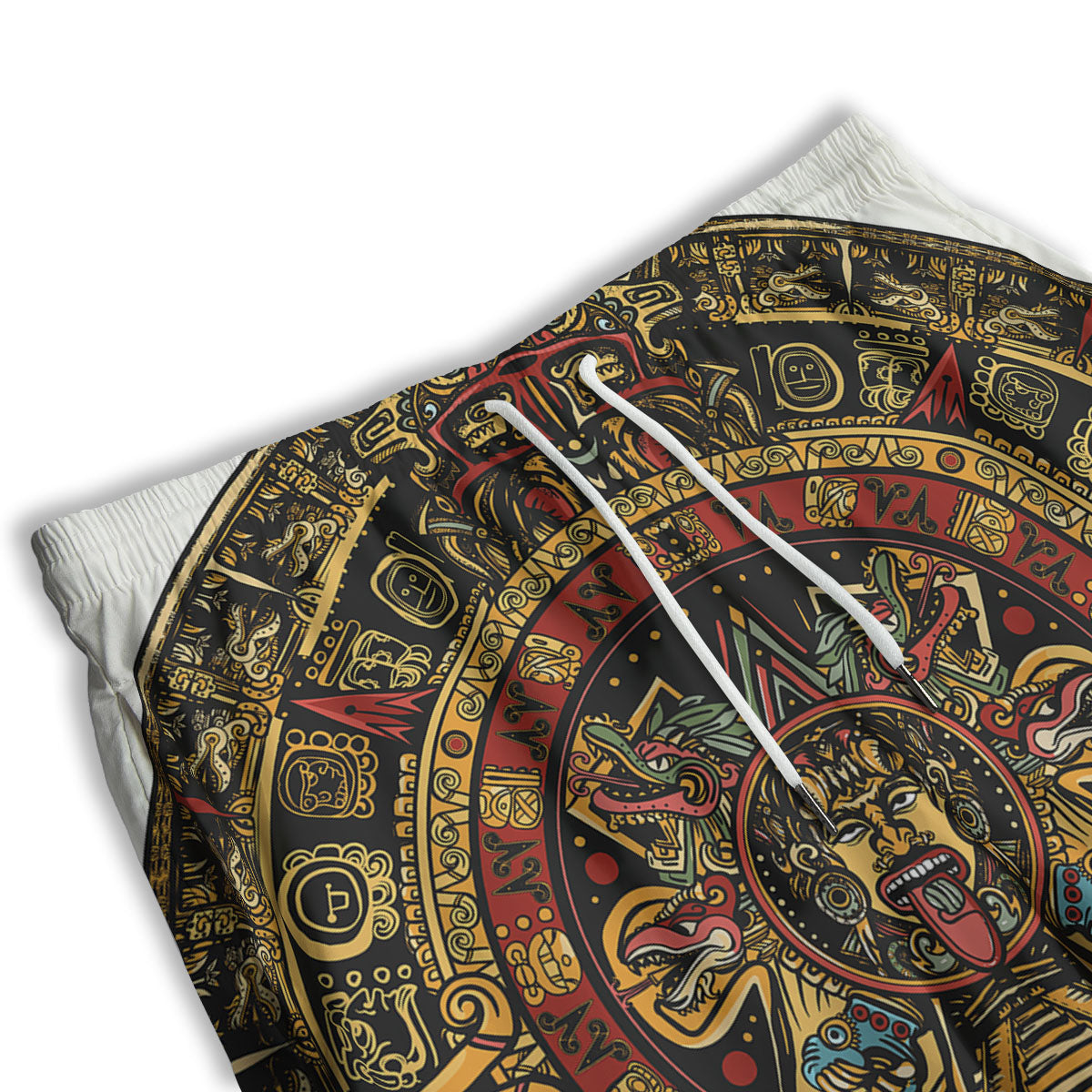 Calendar Mayan Print Men's Athletic Shorts