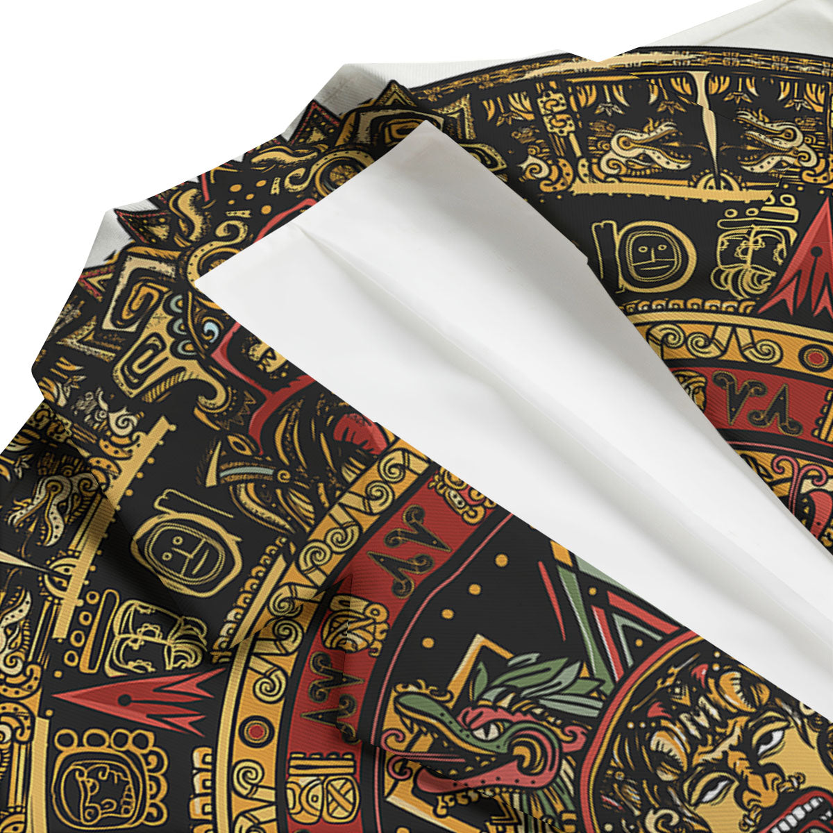 Calendar Mayan Print Men's Blazer-grizzshop