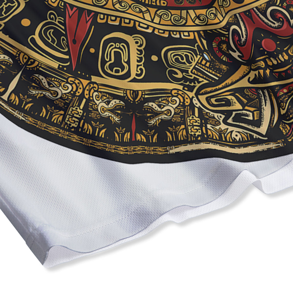 Calendar Mayan Print Mesh Shorts