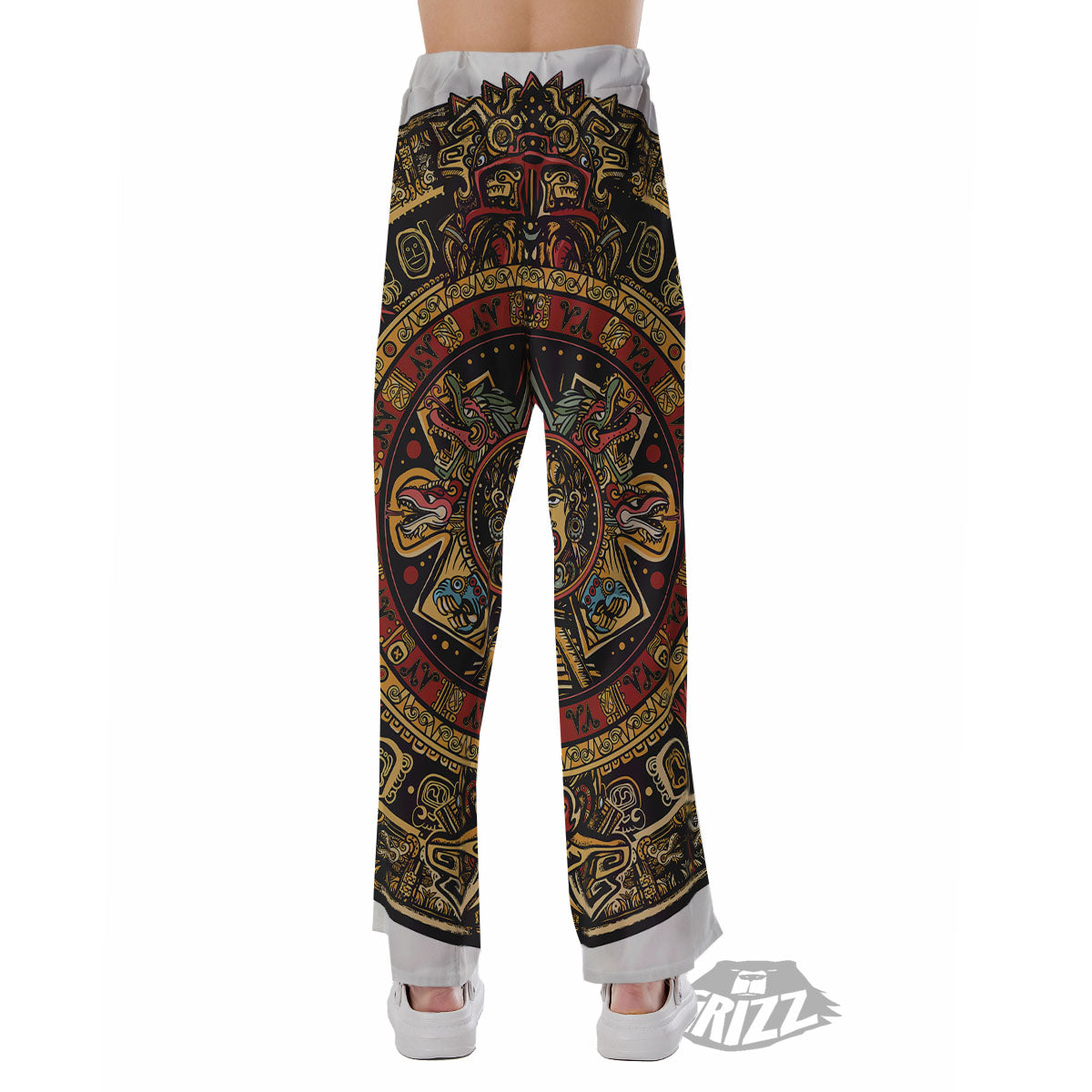 Calendar Mayan Print Pajama Pants-grizzshop