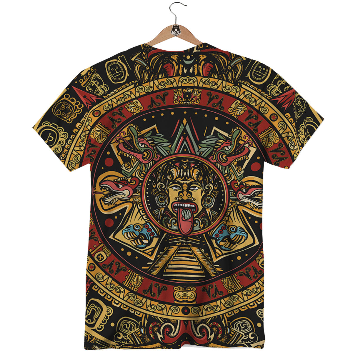 Calendar Mayan Print T-Shirt-grizzshop