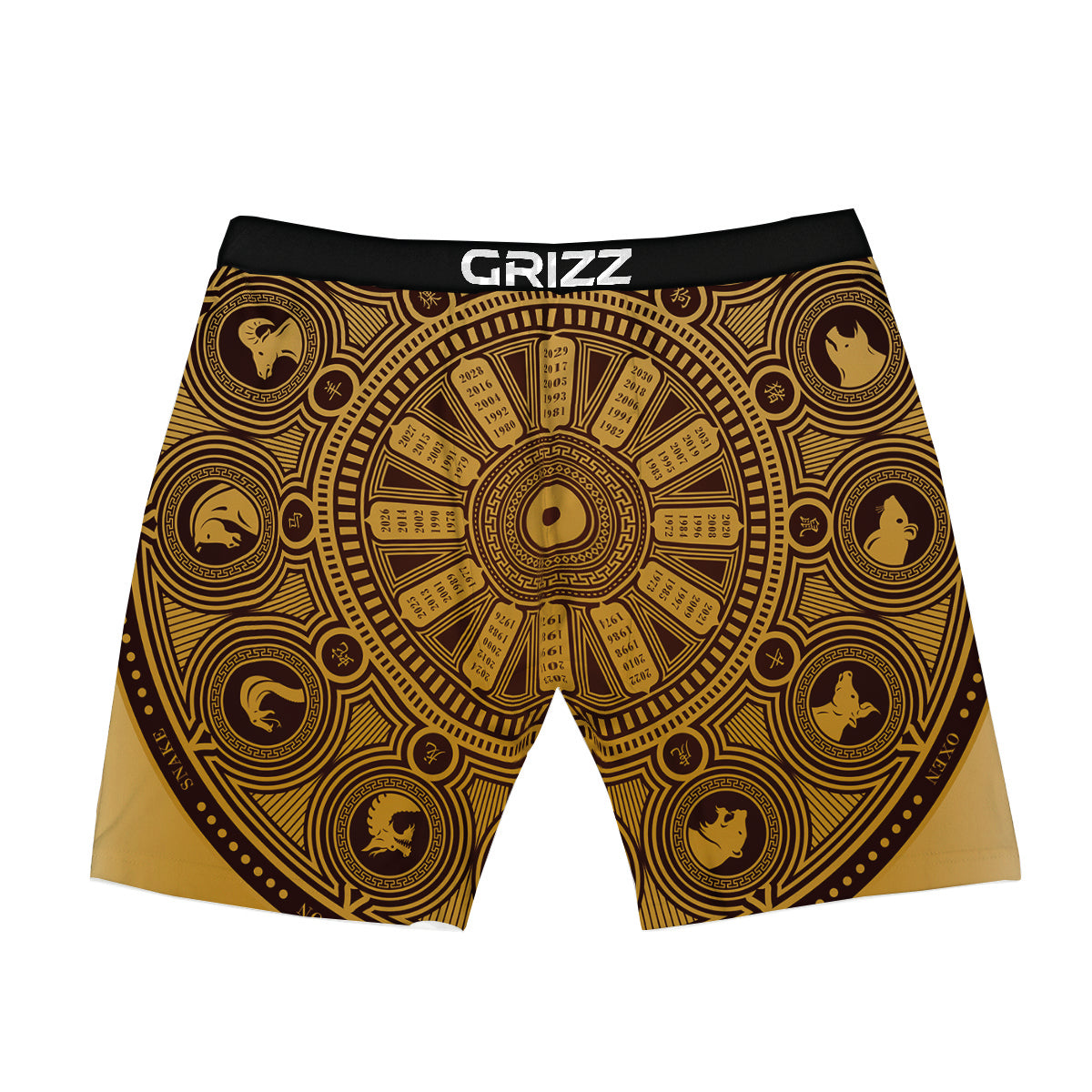 Calendar Signs Chinese Zodiac Print Boxer Briefs-grizzshop