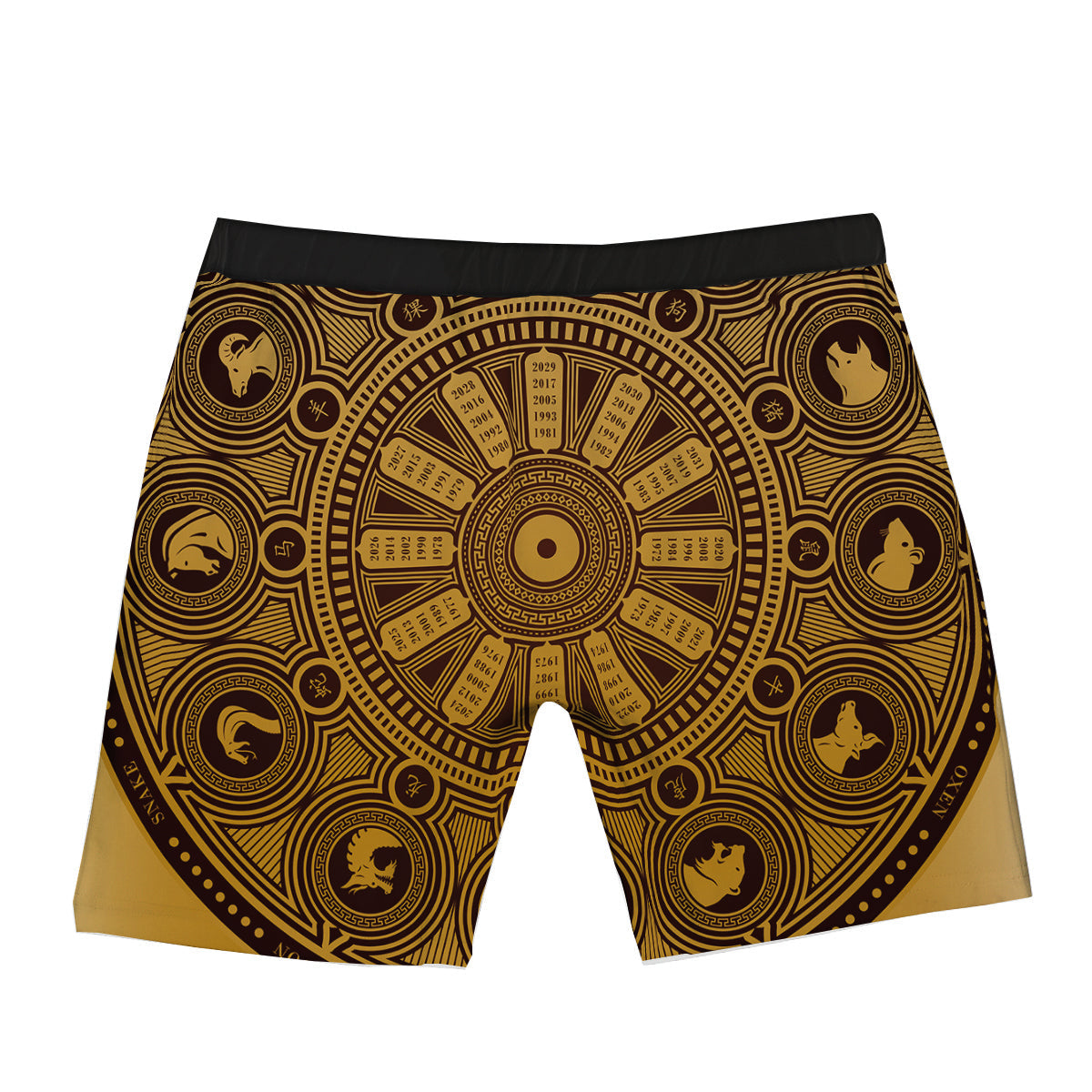 Calendar Signs Chinese Zodiac Print Boxer Briefs-grizzshop
