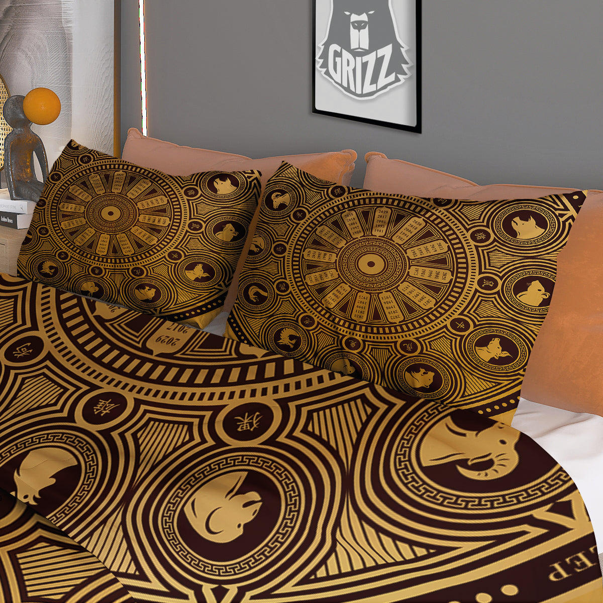 Characters Graffiti Cartoon Print Duvet Cover Bedding Set