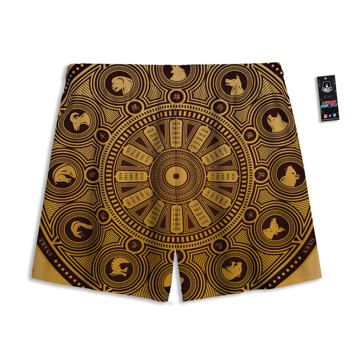 Characters Graffiti Cartoon Print Mesh Shorts