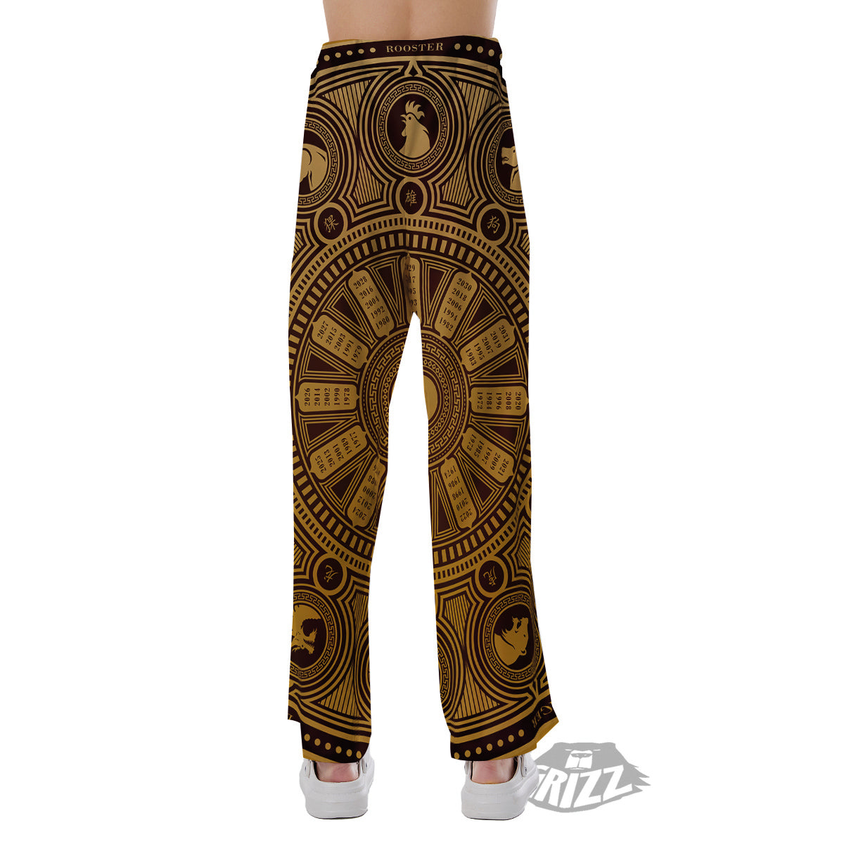 Calendar Signs Chinese Zodiac Print Pajama Pants-grizzshop