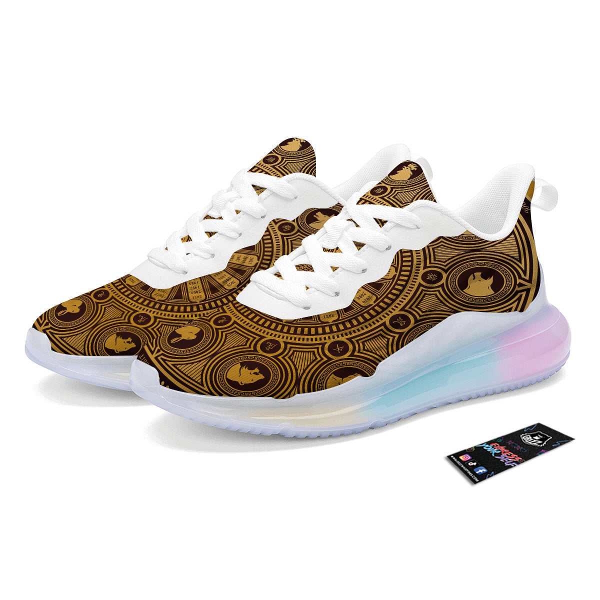 Calendar Signs Chinese Zodiac Print Running Sneakers-grizzshop