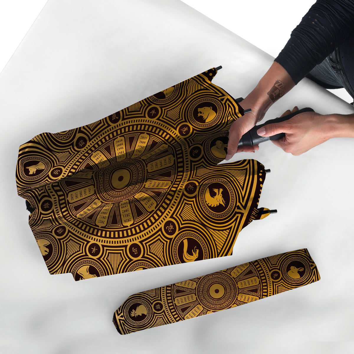 Calendar Signs Chinese Zodiac Print Umbrella-grizzshop