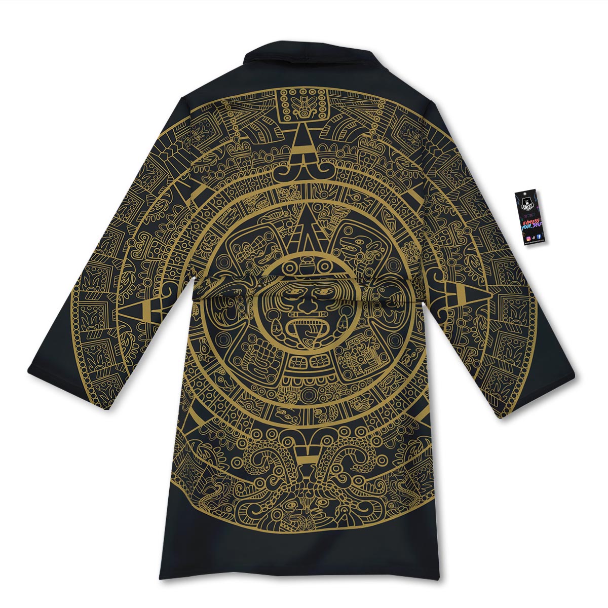Calendar Tribal Maya Print Bathrobe-grizzshop