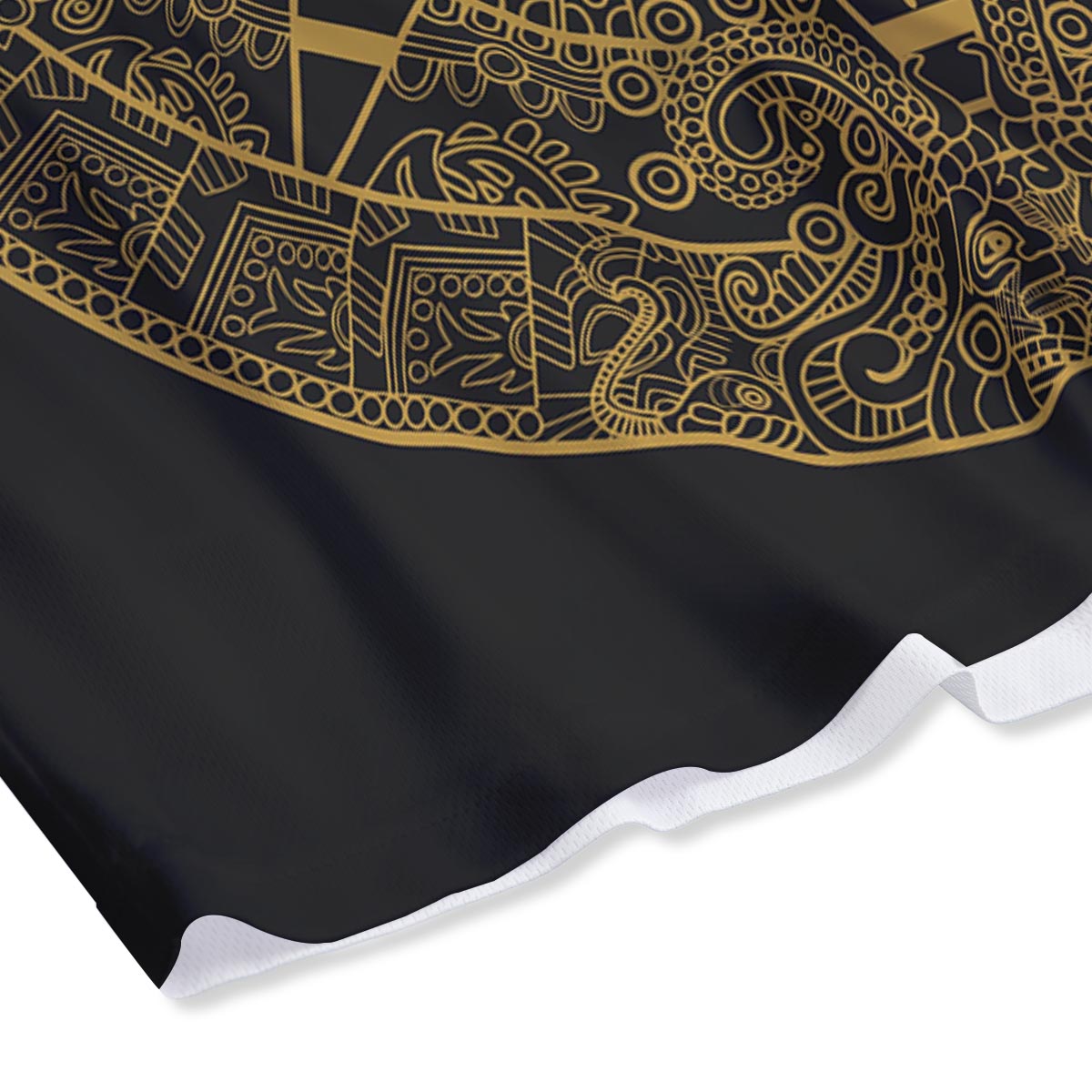 Calendar Tribal Maya Print Mesh Shorts