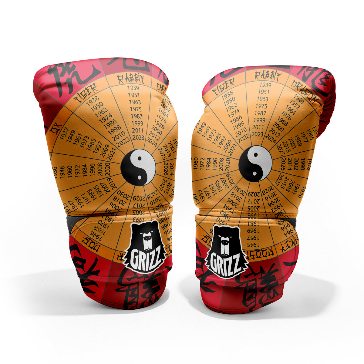 Calendar Wheel Chinese Zodiac Print Pro Boxing Glove