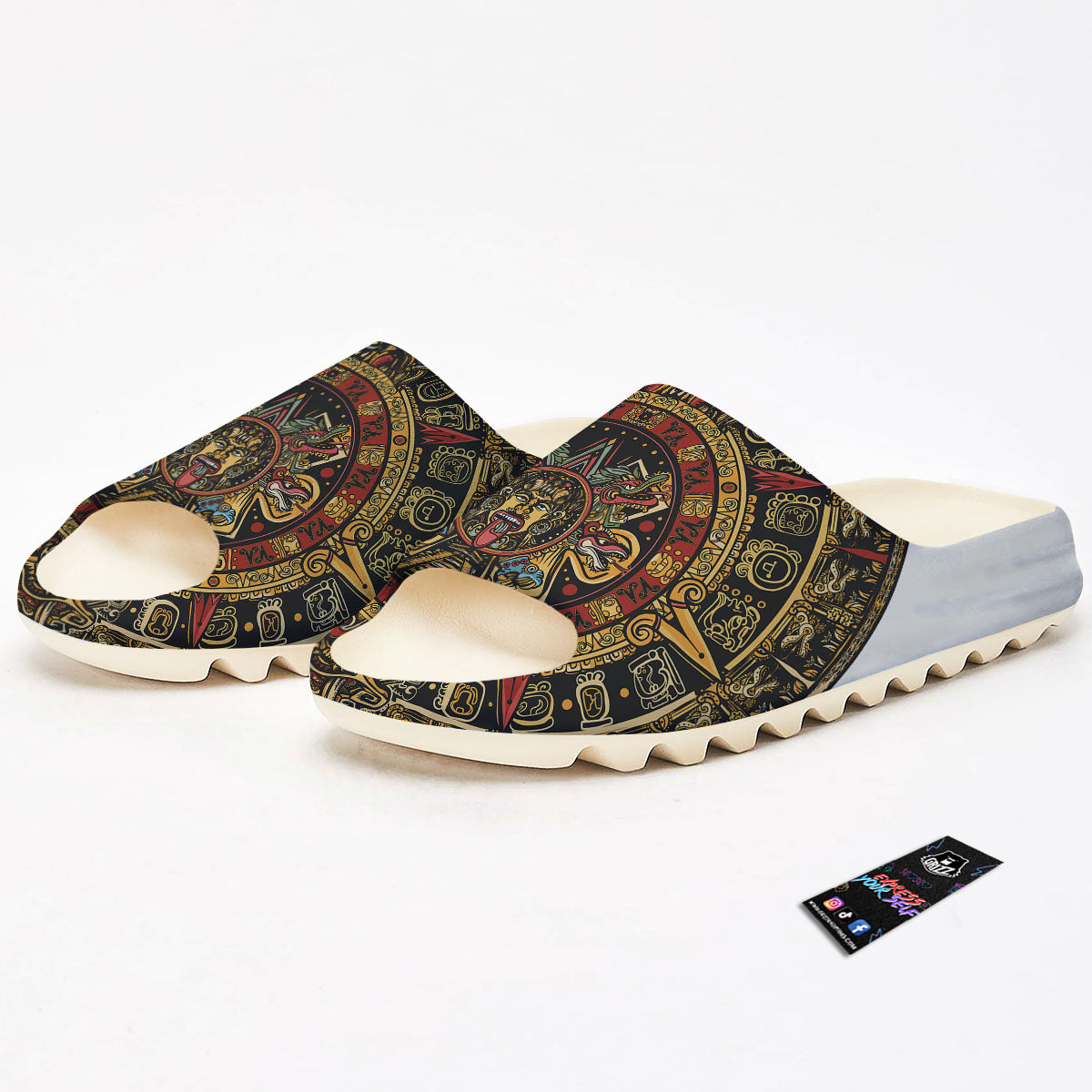 Calendar Mayan Print Sandals-grizzshop