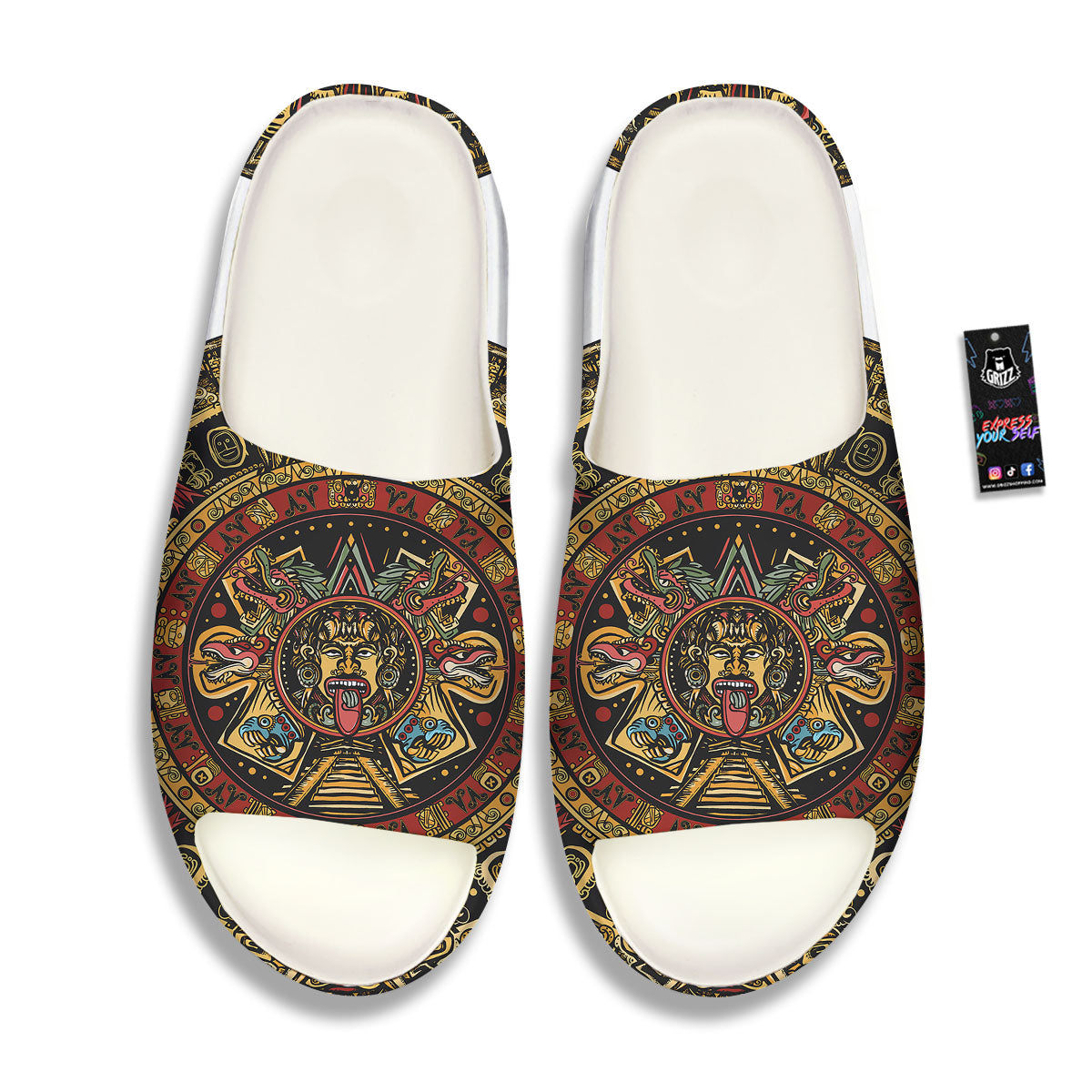 Calendar Mayan Print Sandals-grizzshop