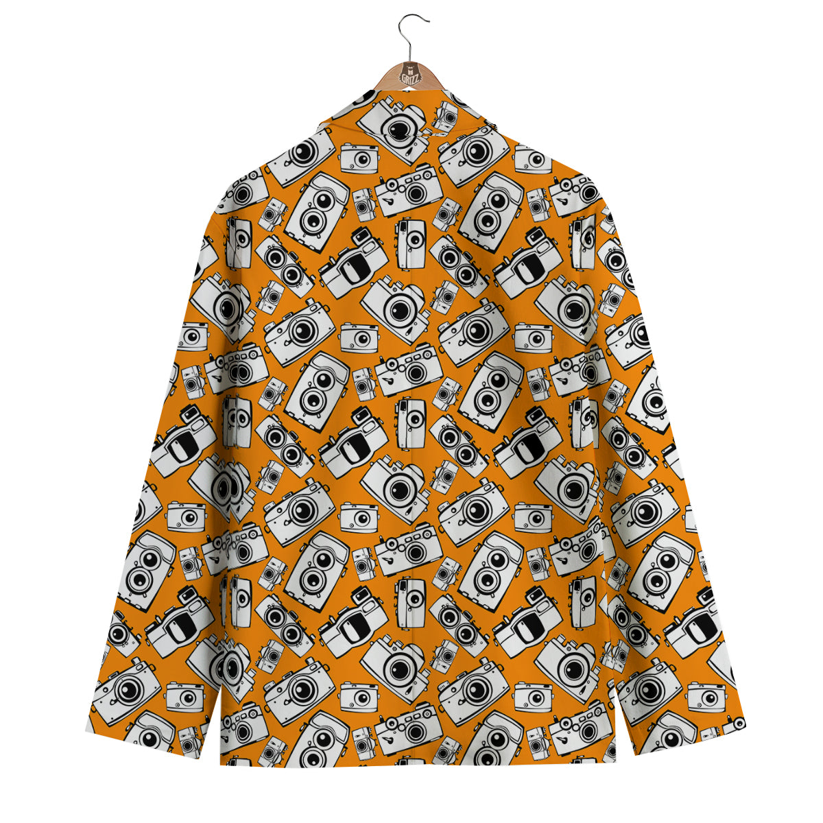 Camera Pattern Print Men's Blazer-grizzshop