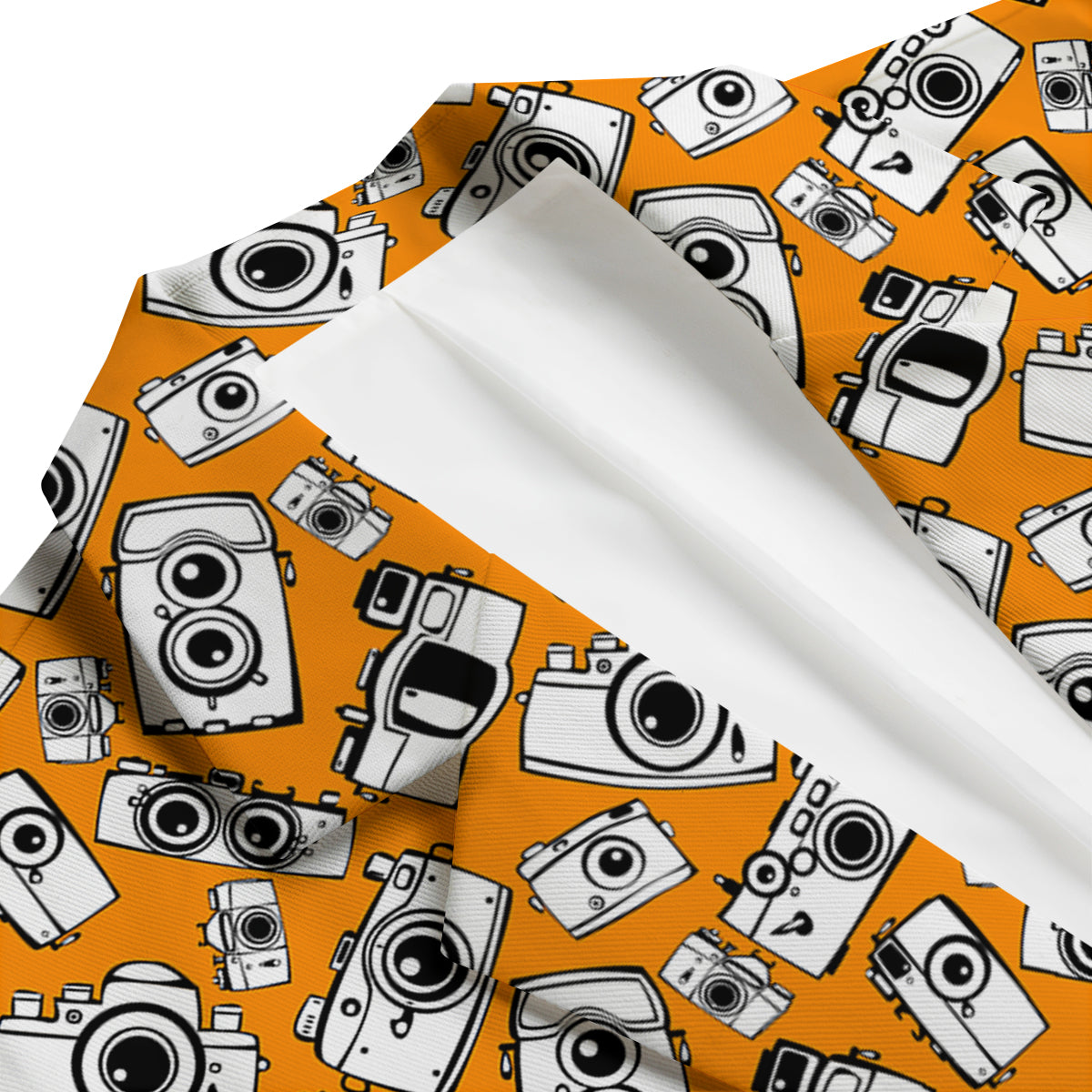 Camera Pattern Print Men's Blazer-grizzshop