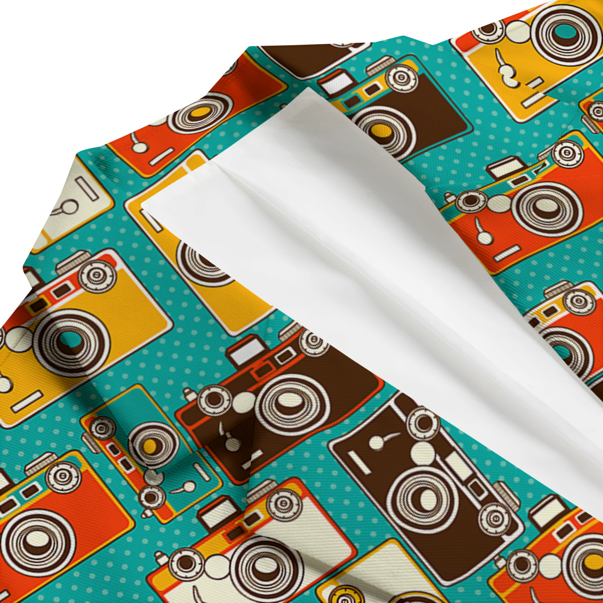 Camera Print Pattern Men's Blazer-grizzshop