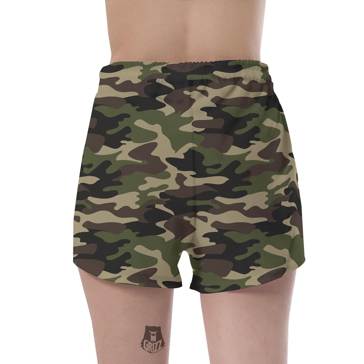 Camo Camouflage Print Women's Shorts-grizzshop