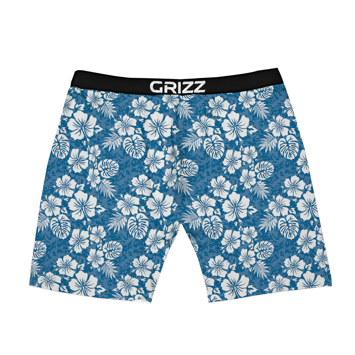 Camo Flower Aloha Hawaiian Print Pattern Boxer Briefs-grizzshop