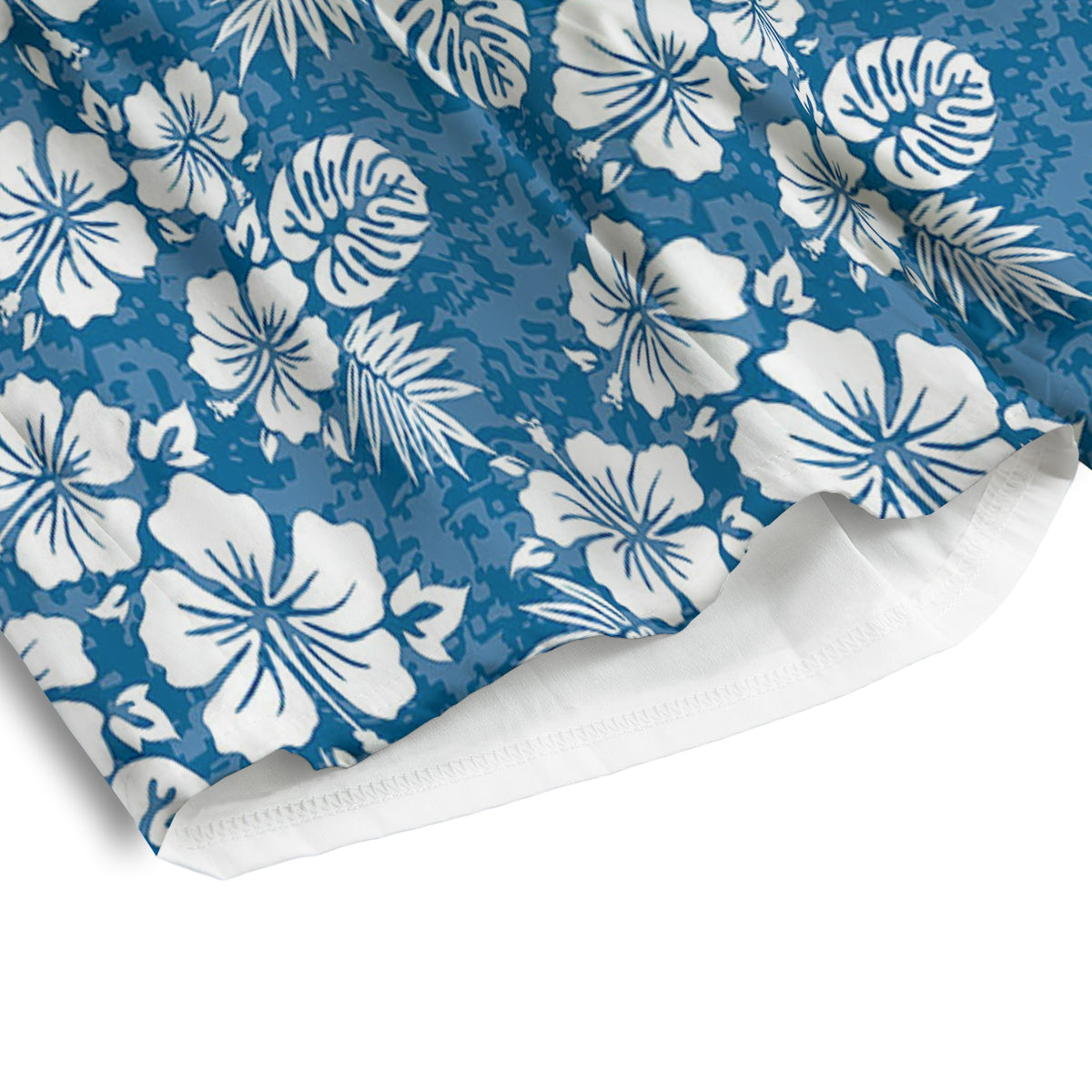 Camo Flower Aloha Hawaiian Print Pattern Men's Athletic Shorts