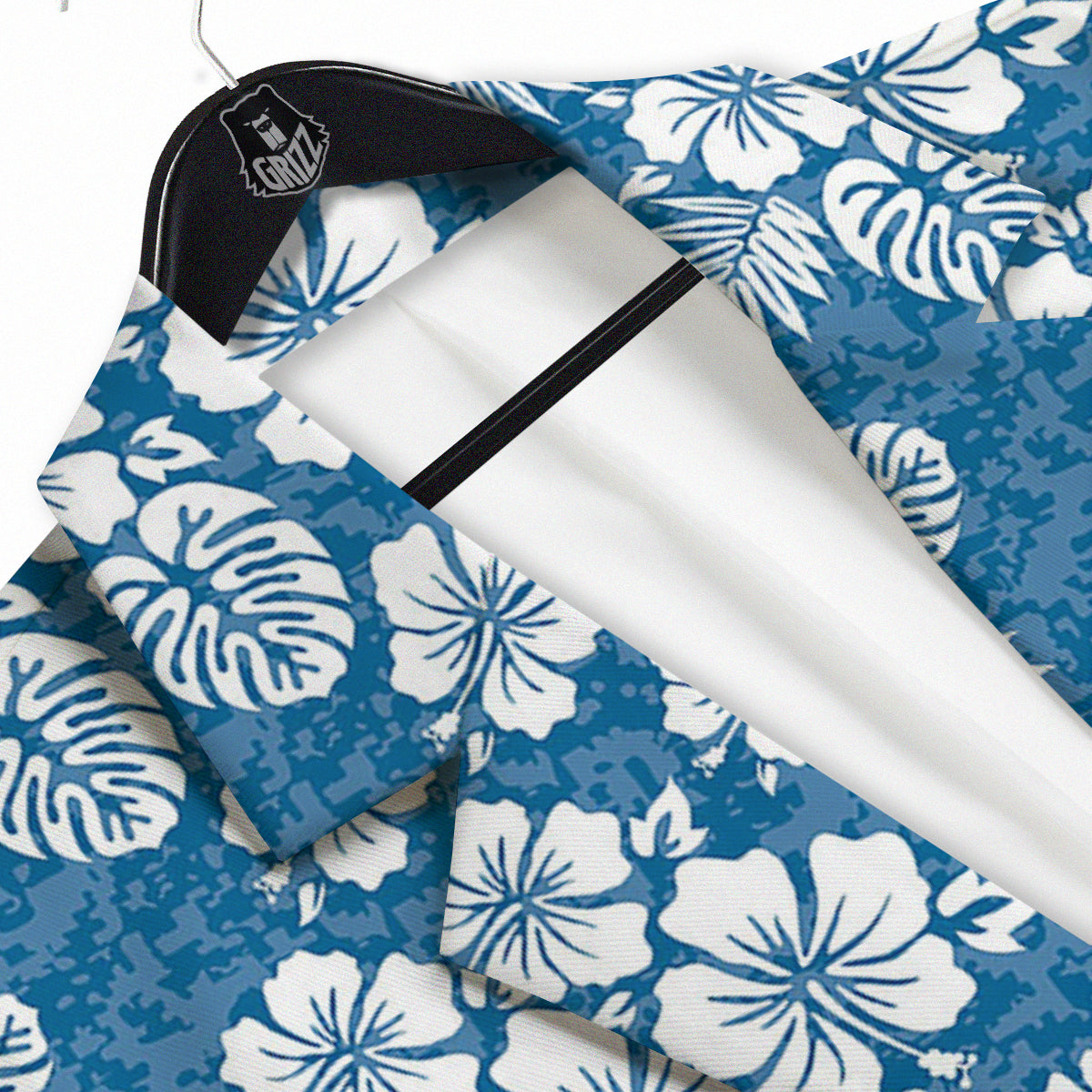 Camo Flower Aloha Hawaiian Print Pattern Men's Sport Coat-grizzshop