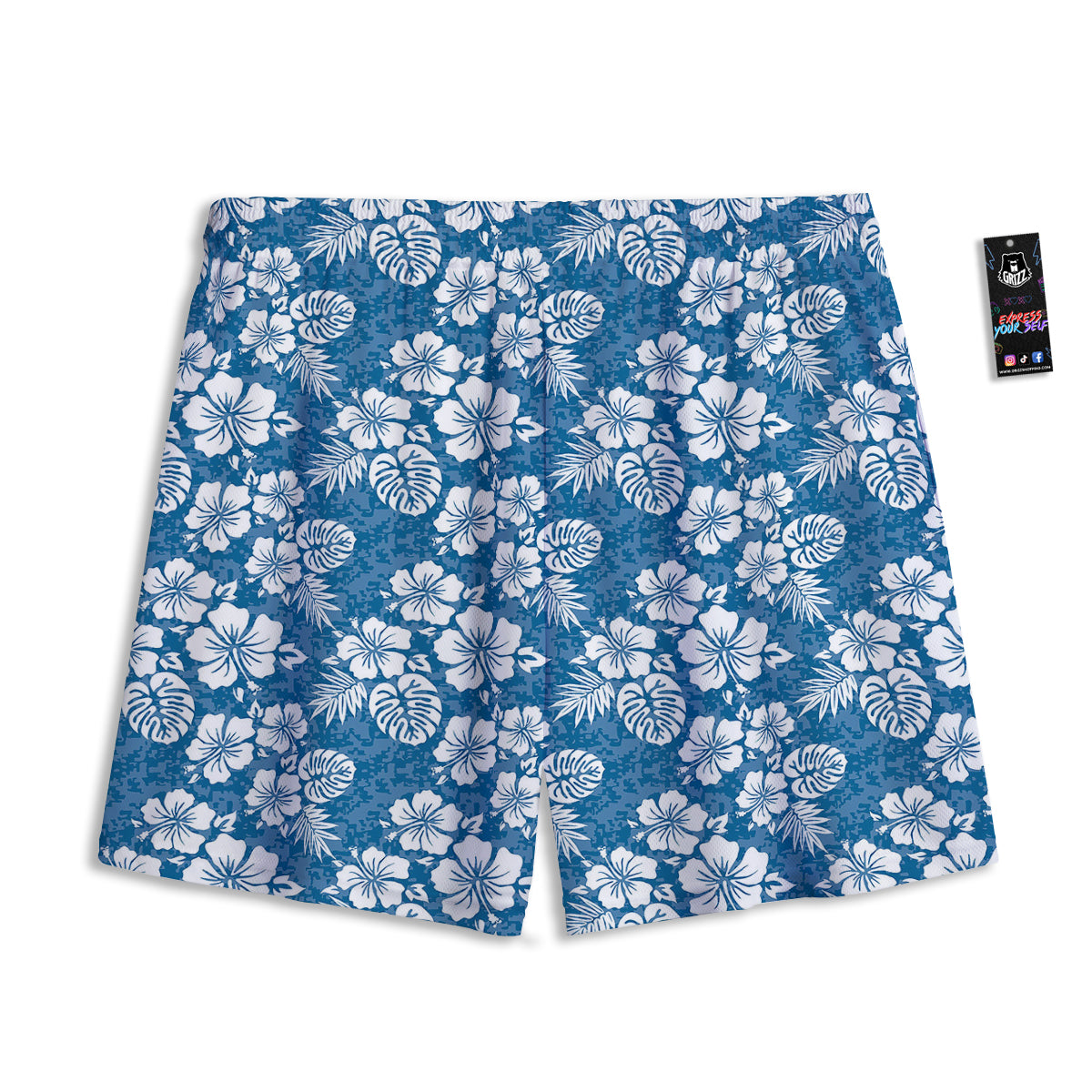 Cute White Grey Owl Print Pattern Mesh Shorts