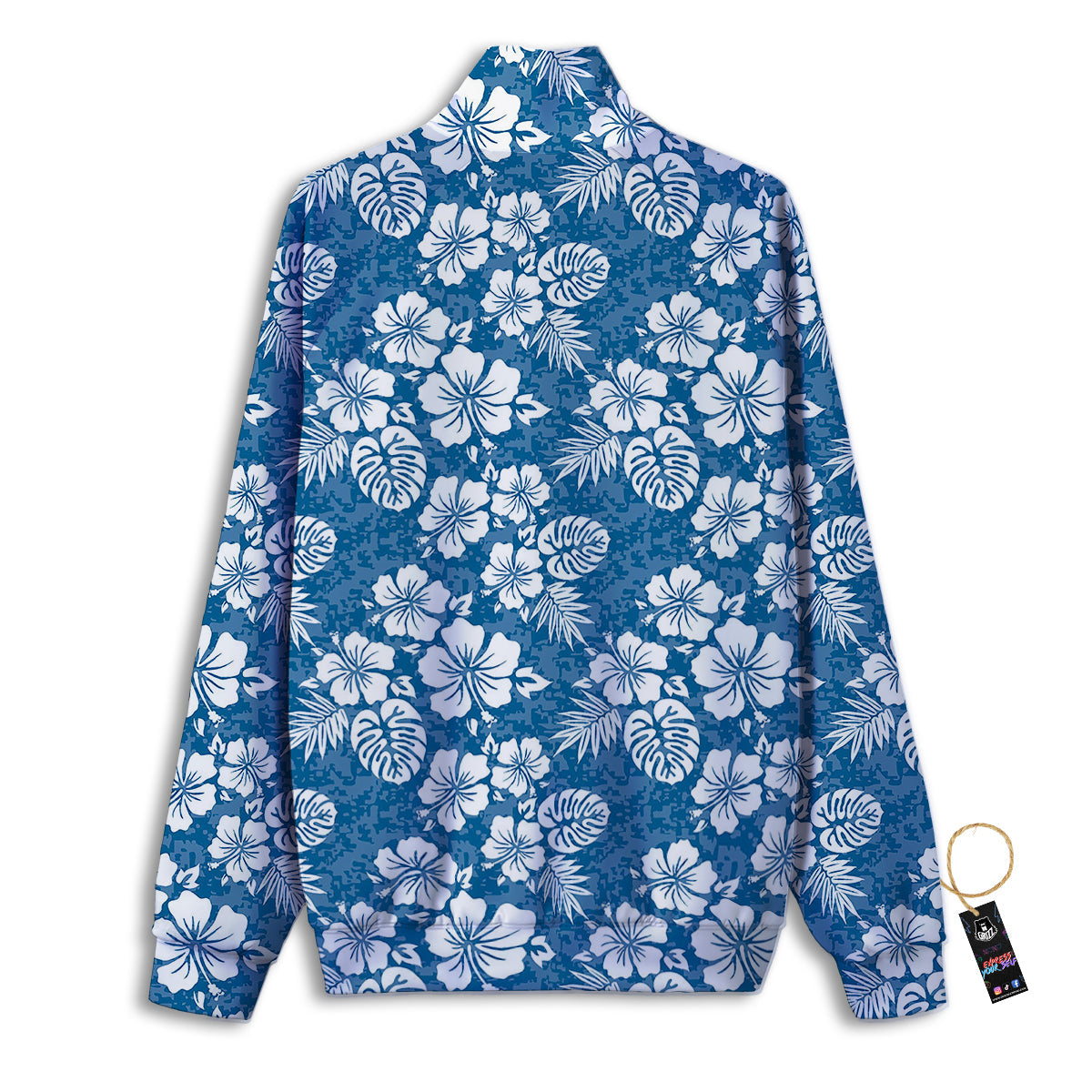 Camo Flower Aloha Hawaiian Print Pattern Track Jacket-grizzshop