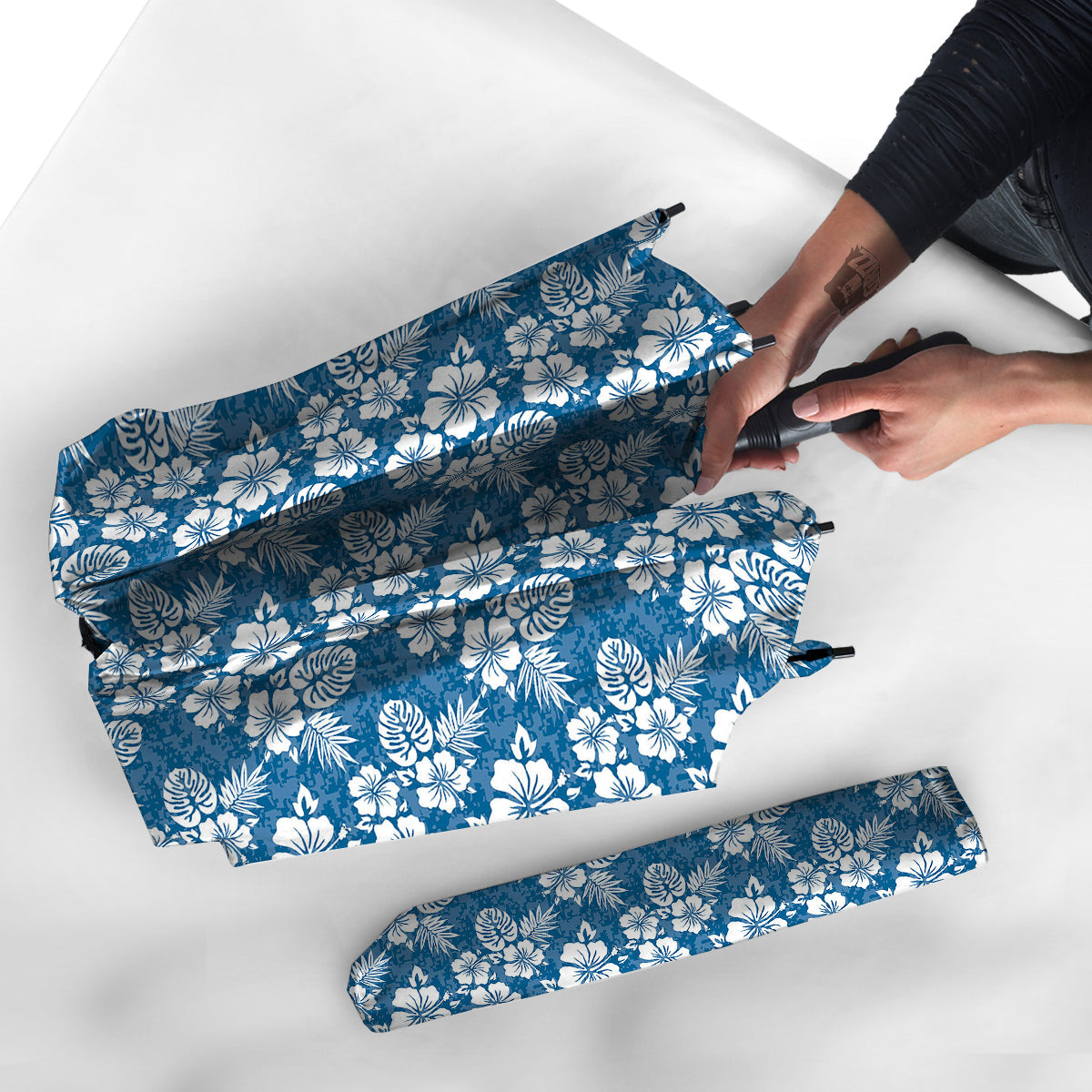 Camo Flower Aloha Hawaiian Print Pattern Umbrella-grizzshop