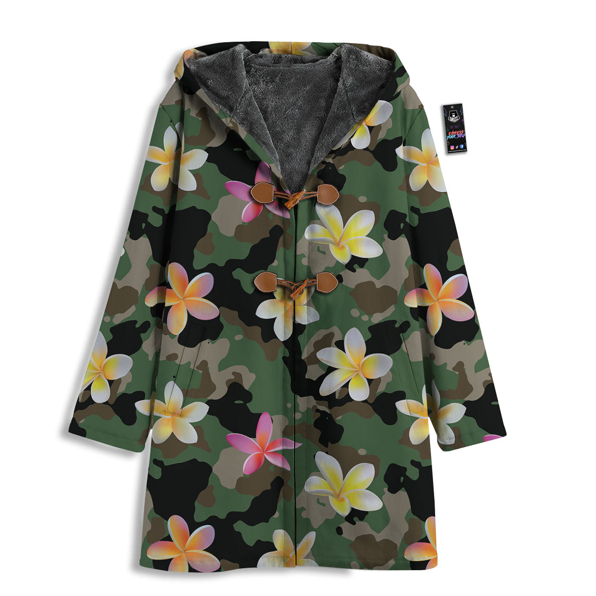 Camo Flower Military Green Print Pattern Men's Windbreaker Jacket-grizzshop